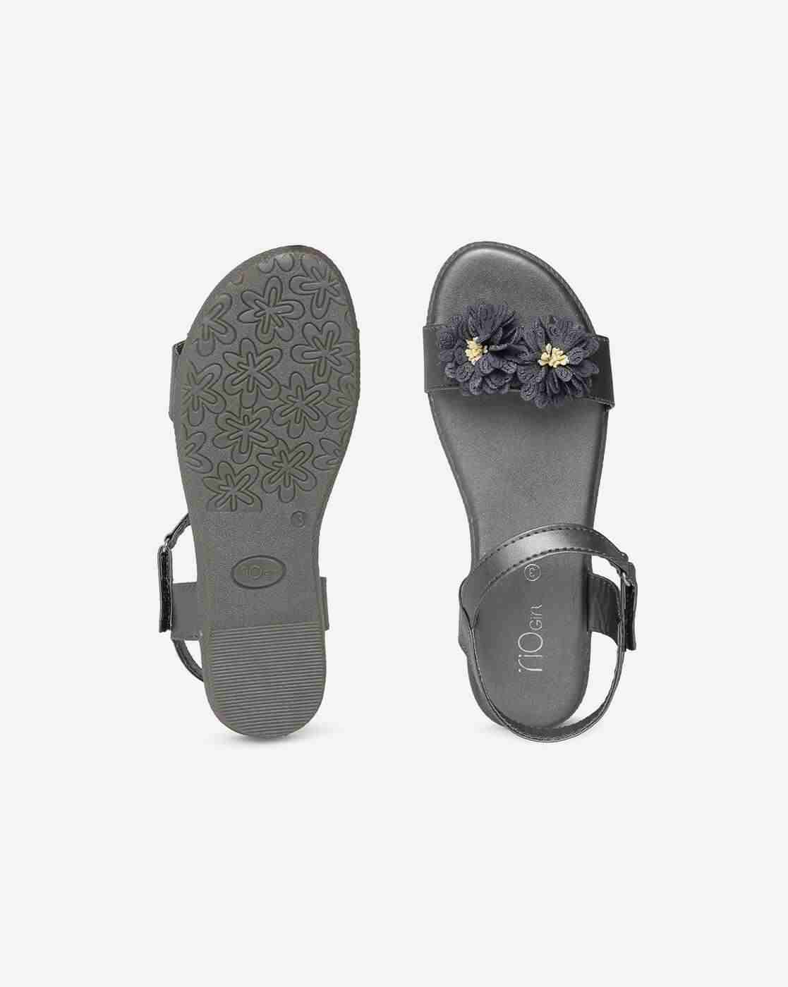 RIO GIRLS | Ankle-Strap Sandals with Corsage|2