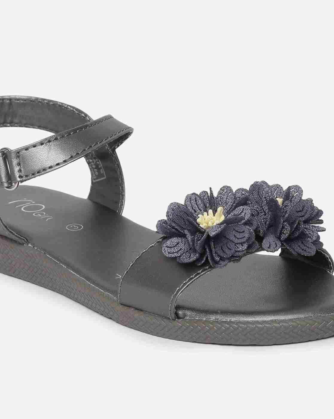 RIO GIRLS | Ankle-Strap Sandals with Corsage|3