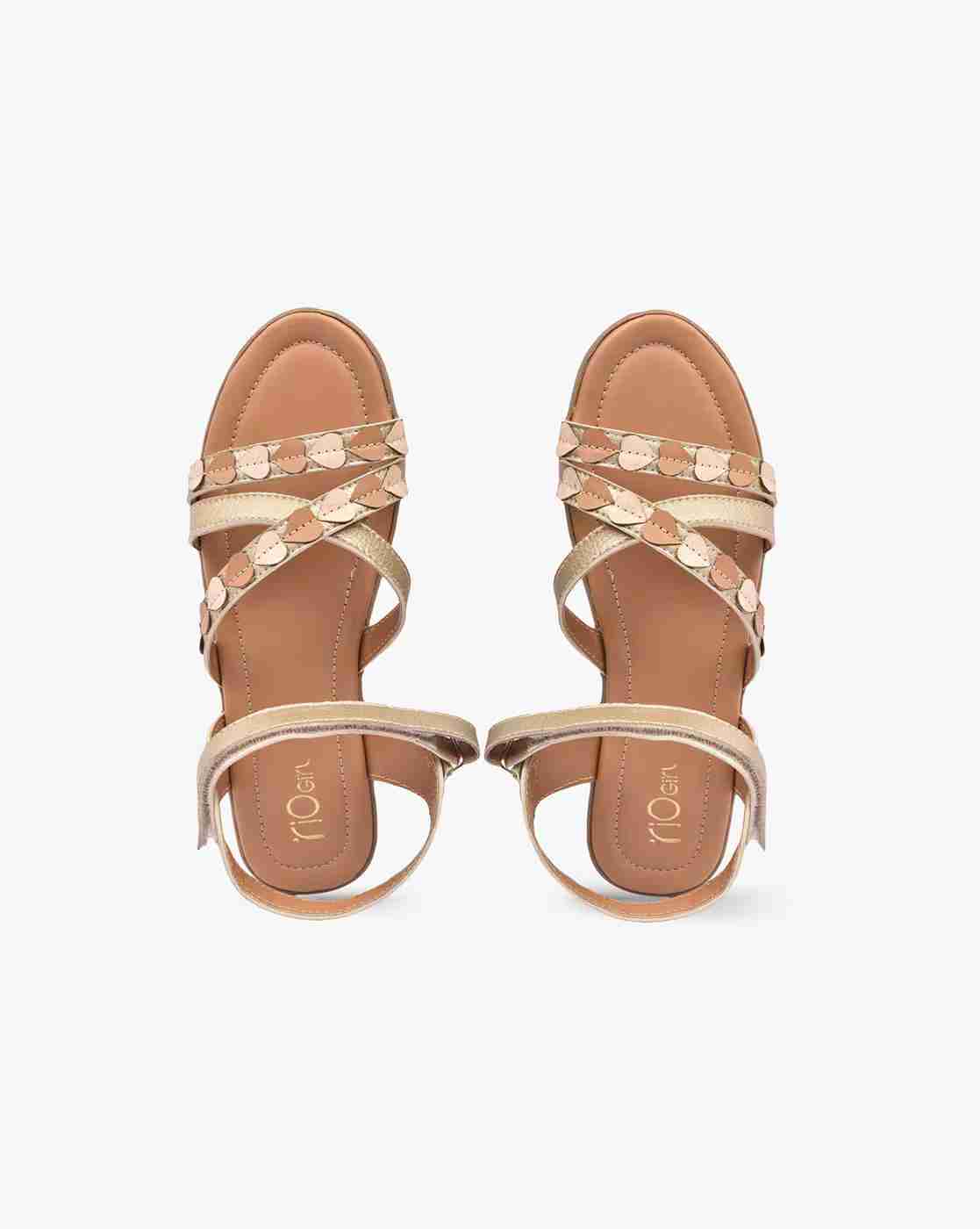 Ankle-Strap Sandals with Velcro Fastening