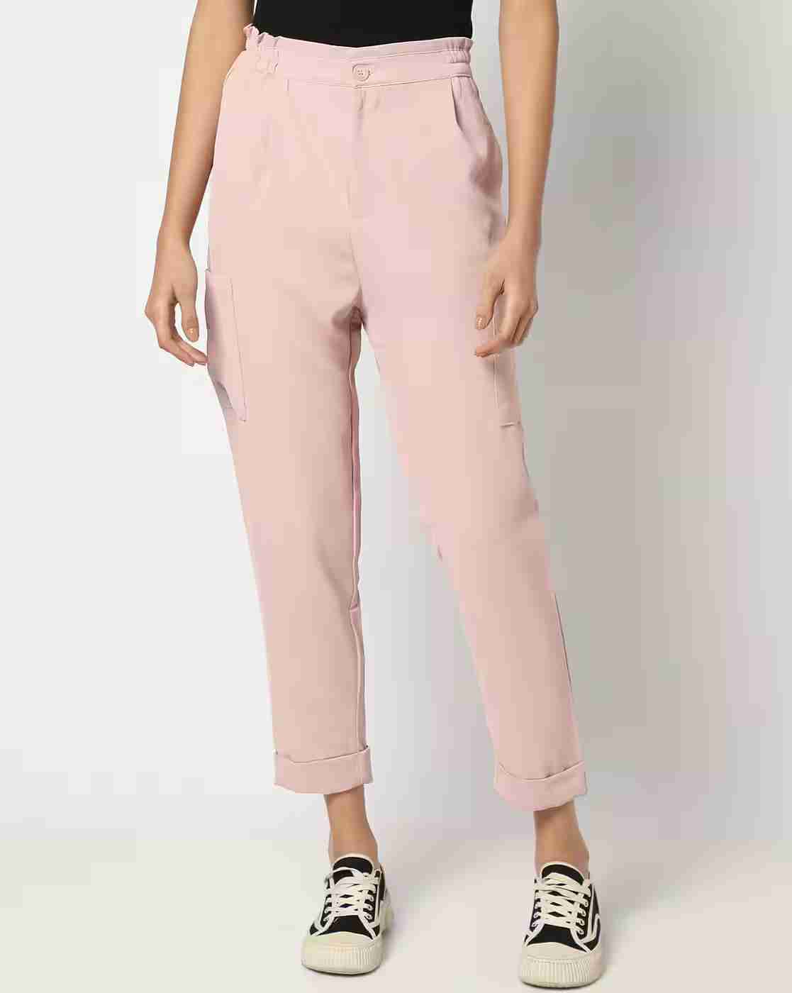 RIO | Women Straight Fit Paperbag Waist Trousers|0
