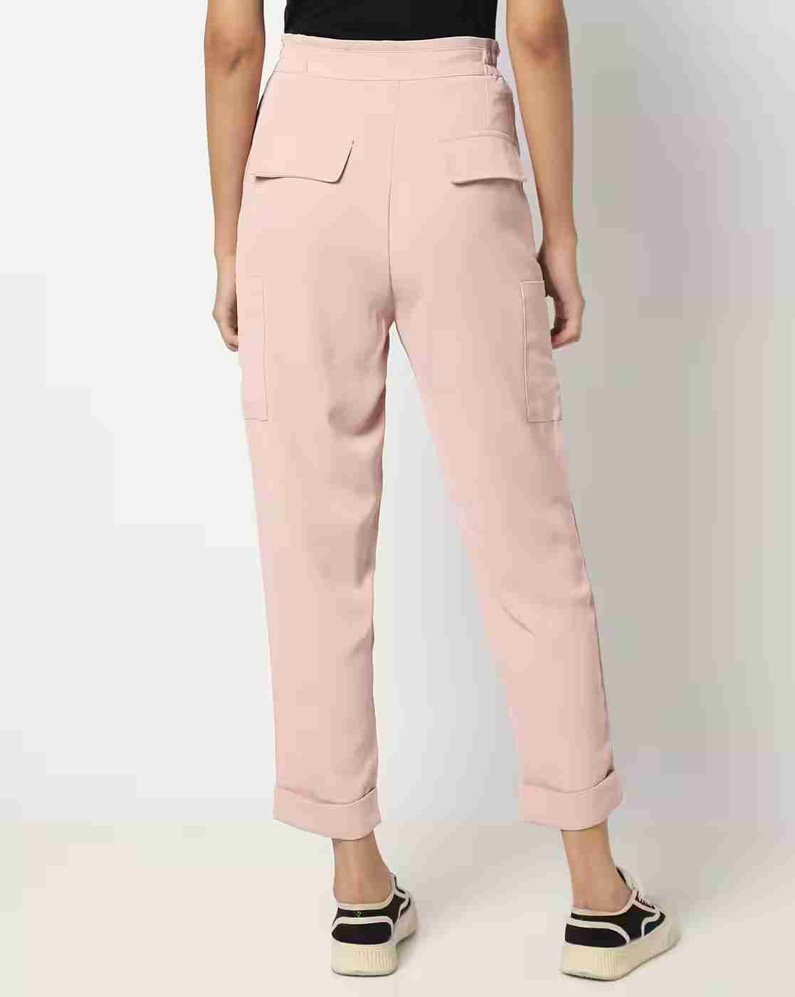 RIO | Women Straight Fit Paperbag Waist Trousers|2