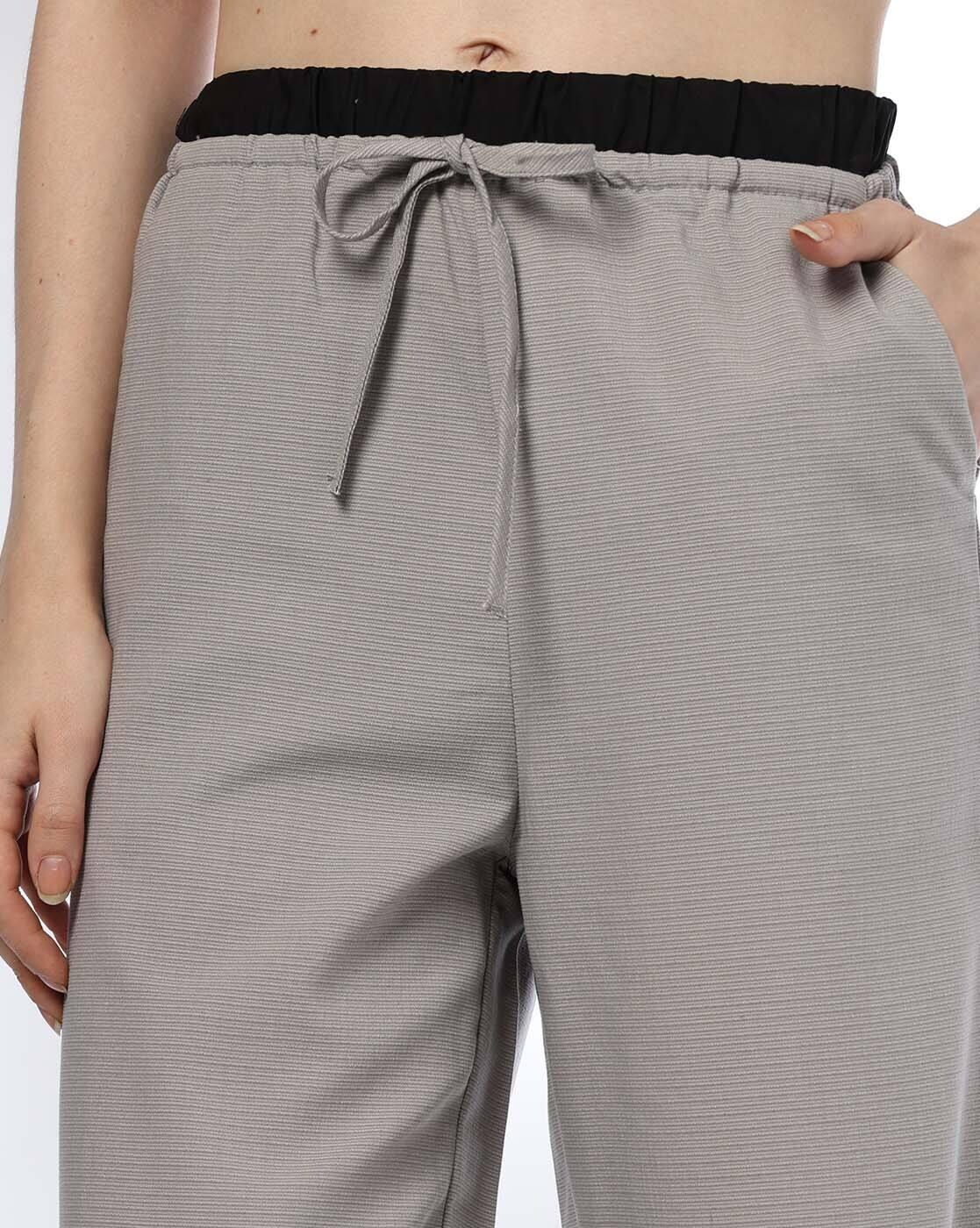 RIO | Women Wide Leg Trousers with Contrast Drawstring Waist|3