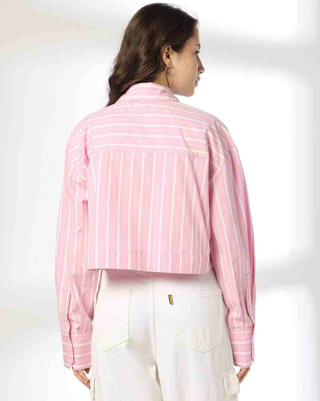 RIO | Women Striped Regular Fit Shirt with Flap Pockets|4
