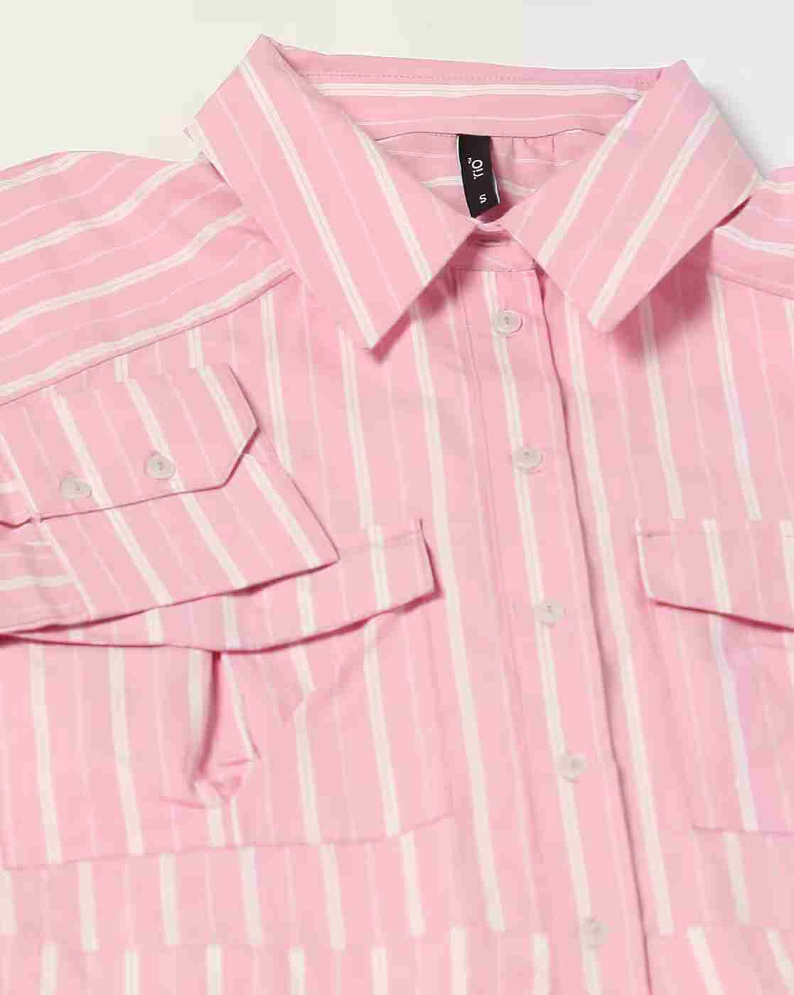 RIO | Women Striped Regular Fit Shirt with Flap Pockets|6