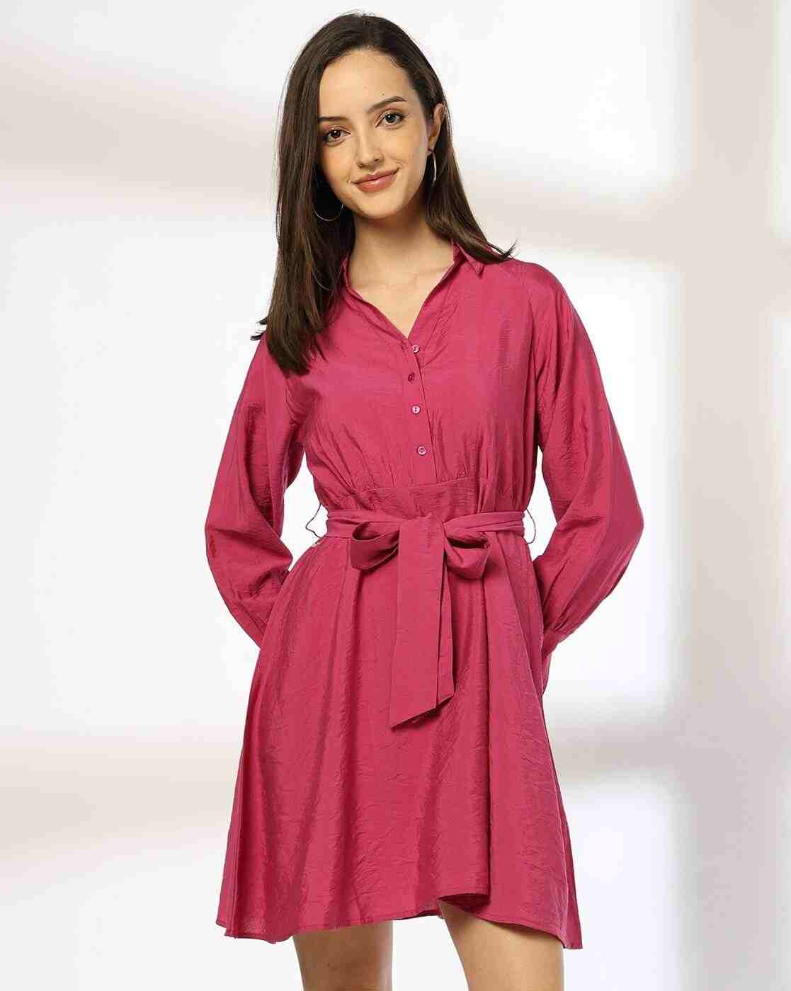 RIO | Women Shirt Dress with Tie-Up Belt|0