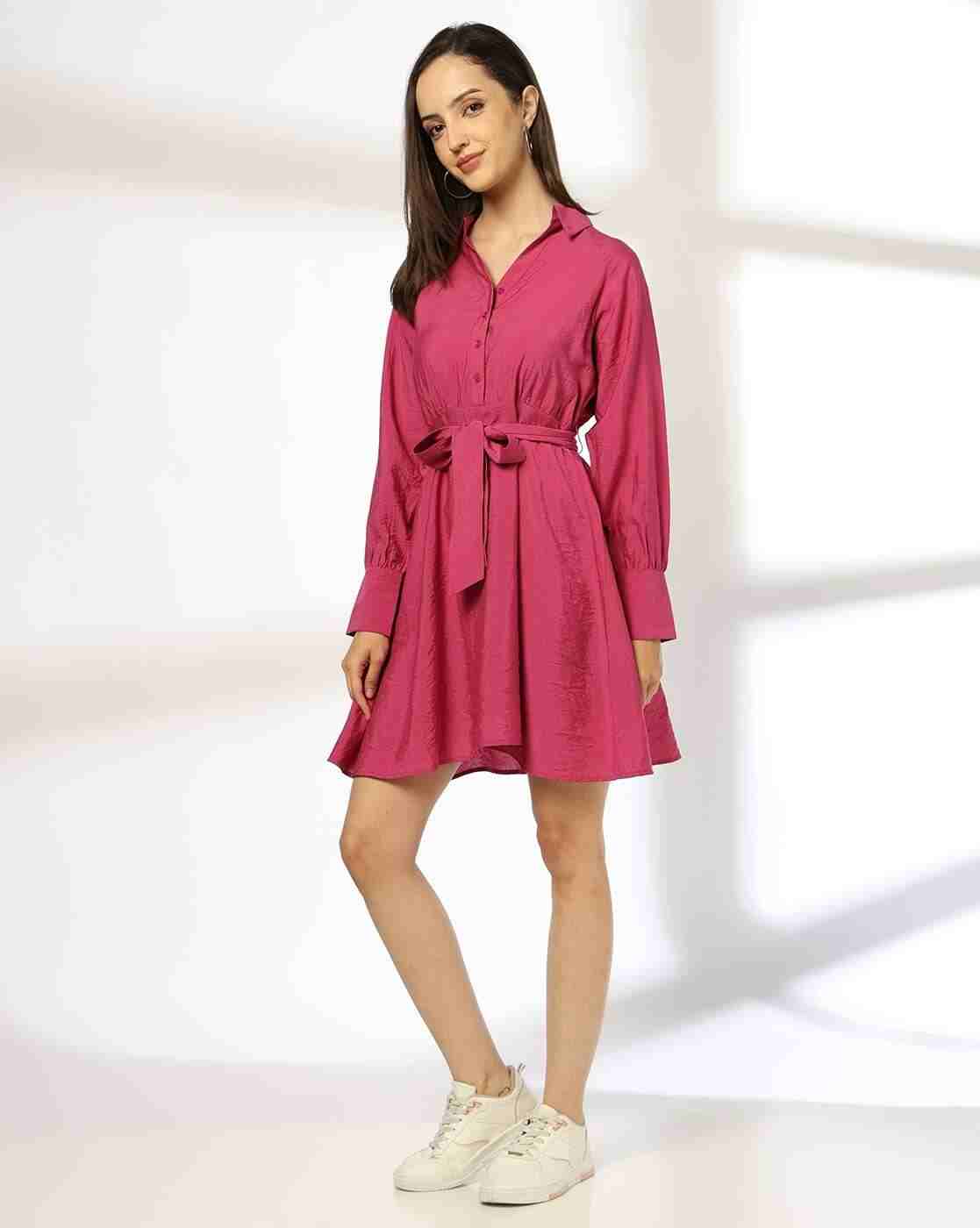 RIO | Women Shirt Dress with Tie-Up Belt|1