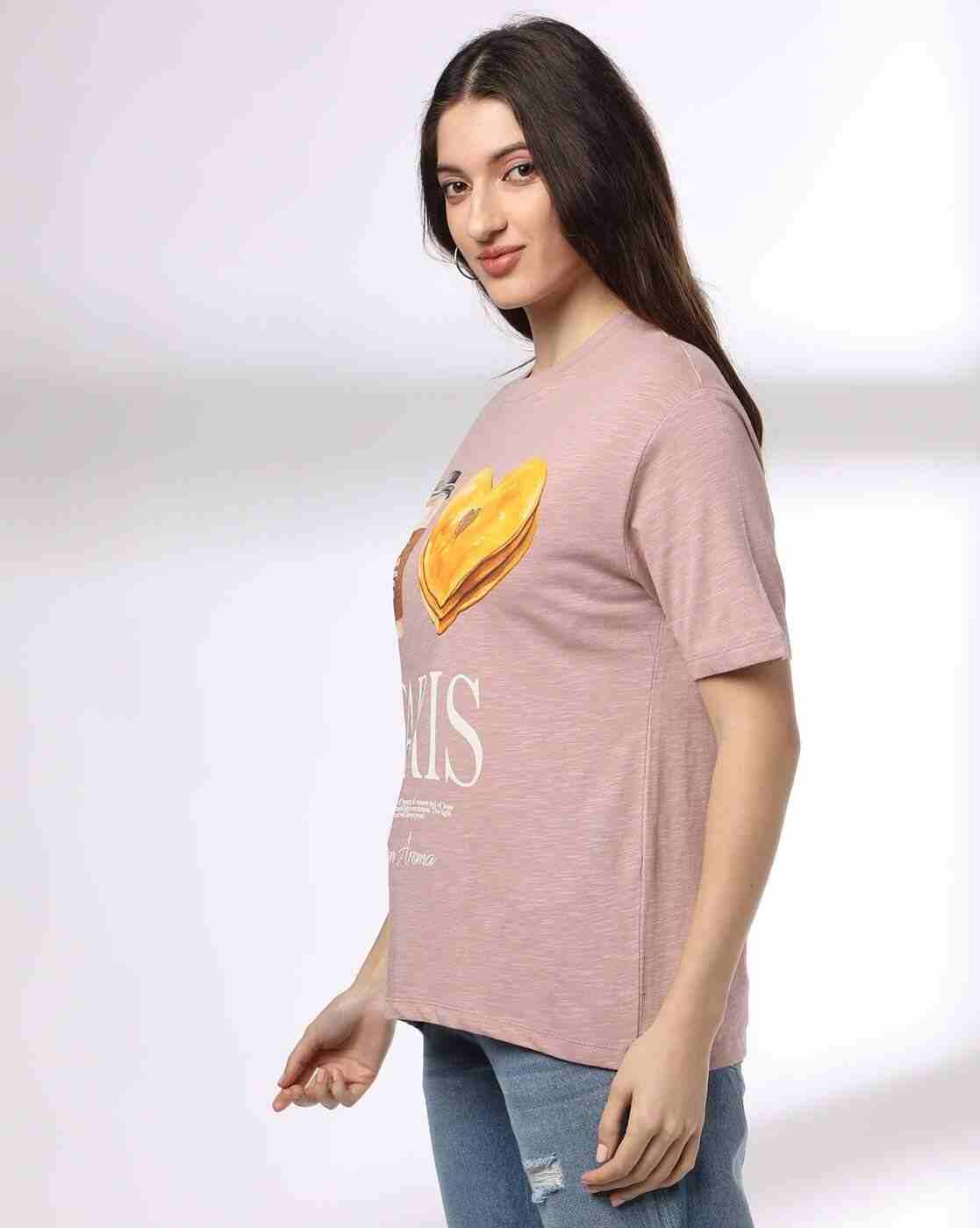 RIO | Women Graphic Print Regular Fit Round-Neck T-Shirt|1