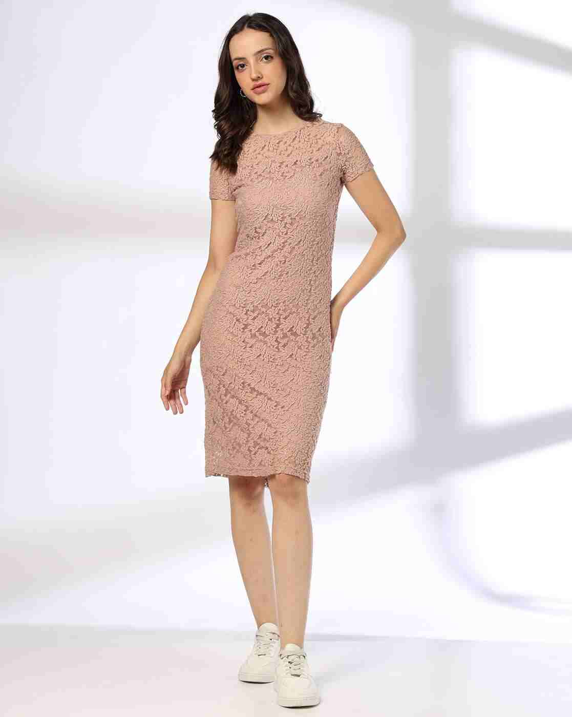 RIO | Women Lace Round-Neck Bodycon Dress|0