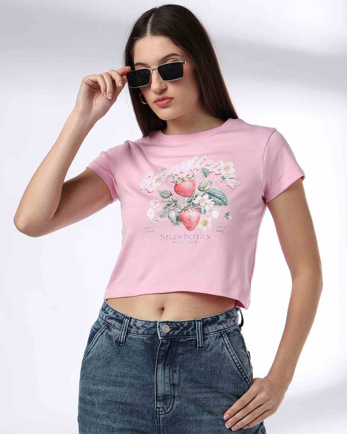 RIO | Women Graphic Print Regular Fit Round-Neck T-Shirt|0