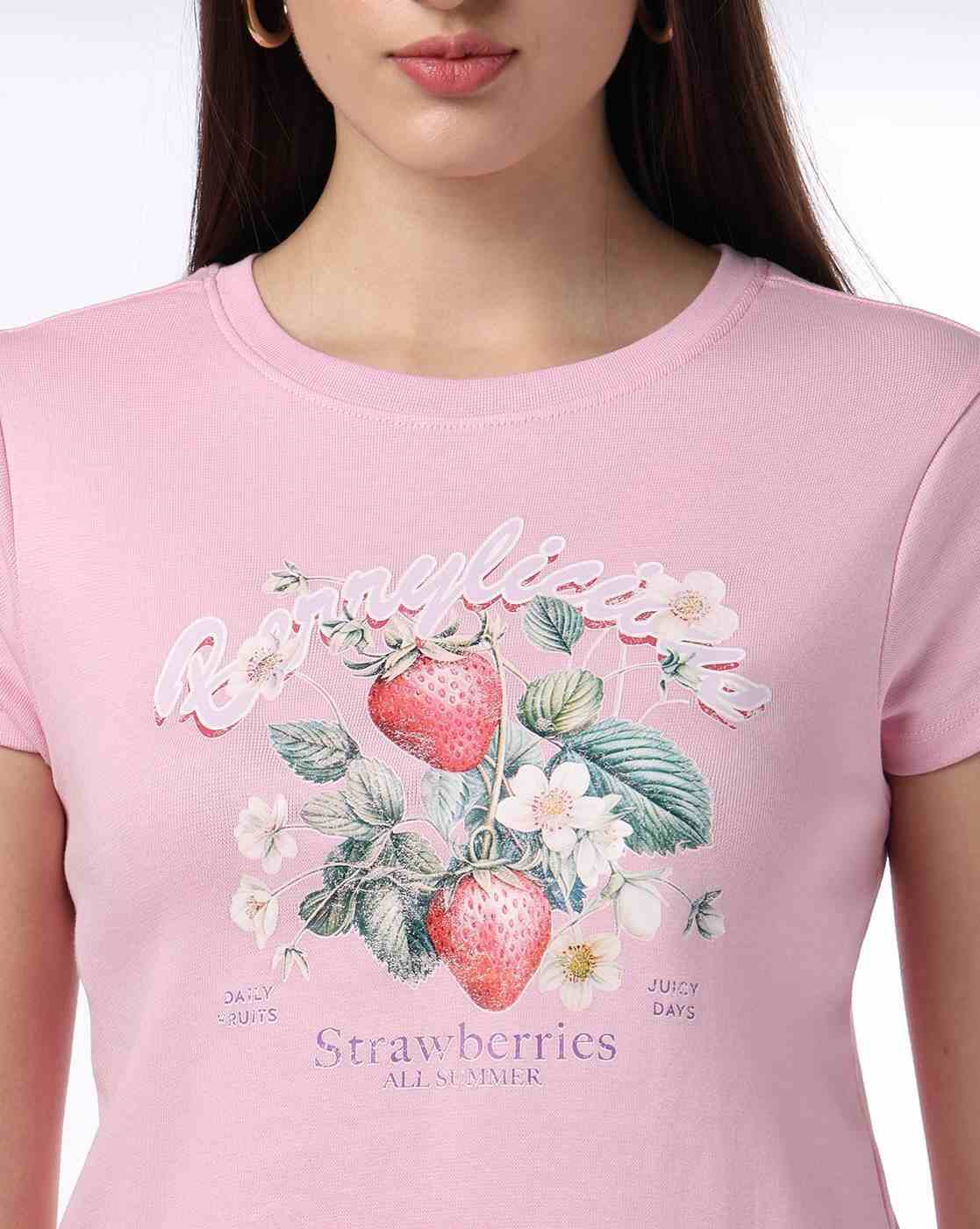 RIO | Women Graphic Print Regular Fit Round-Neck T-Shirt|3
