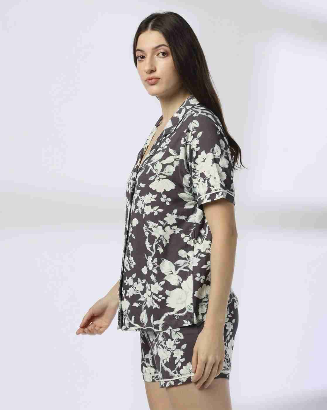 RIO | Women Floral Button-Down Loungewear Shirt|1