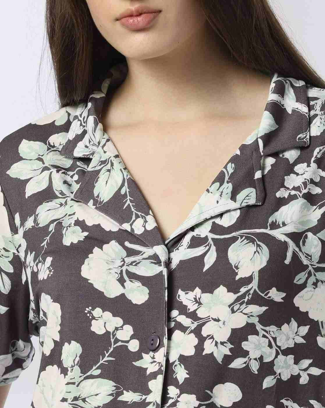 RIO | Women Floral Button-Down Loungewear Shirt|3