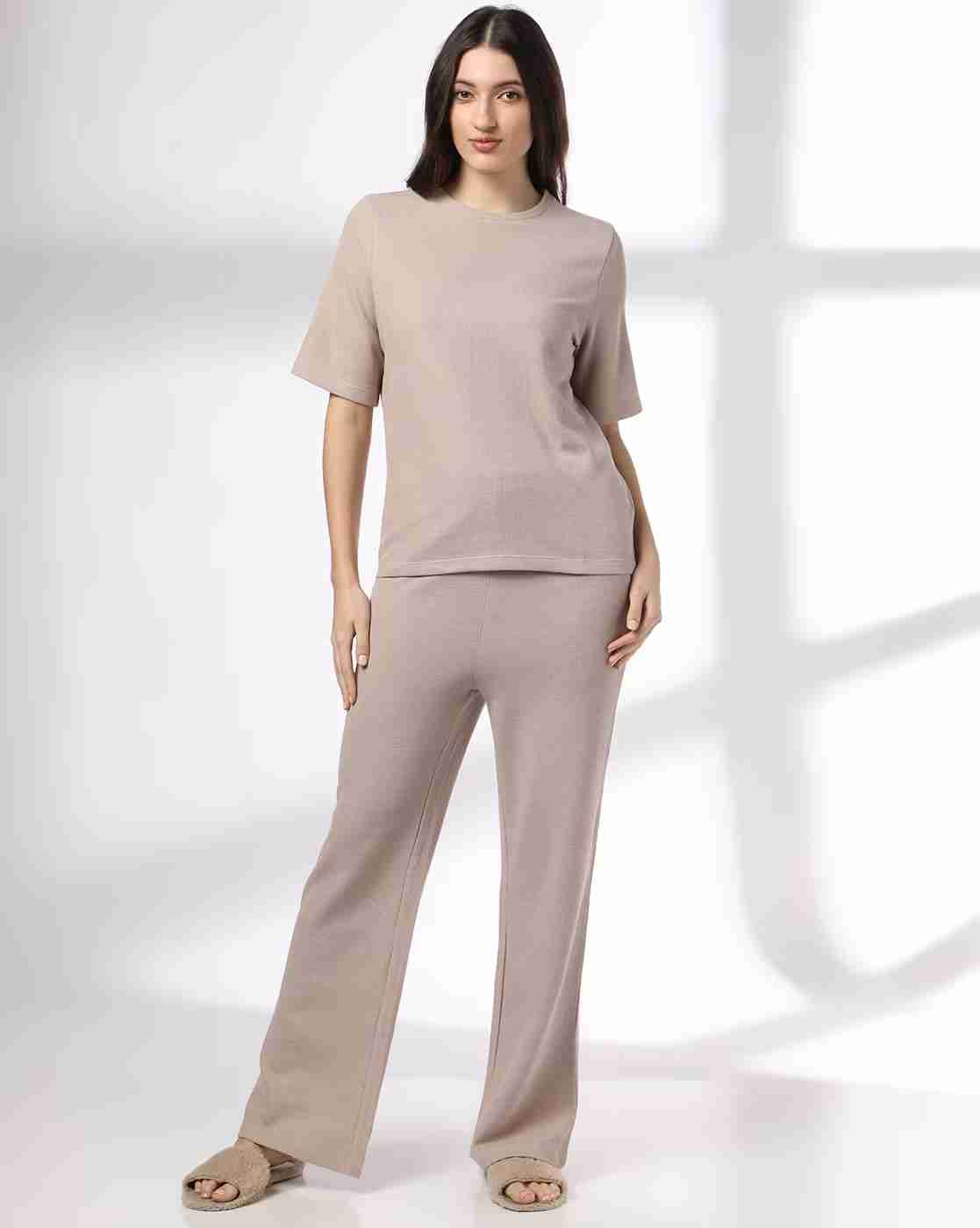 RIO | Women Waffle-Knit T-Shirt & Pyjamas Set|0