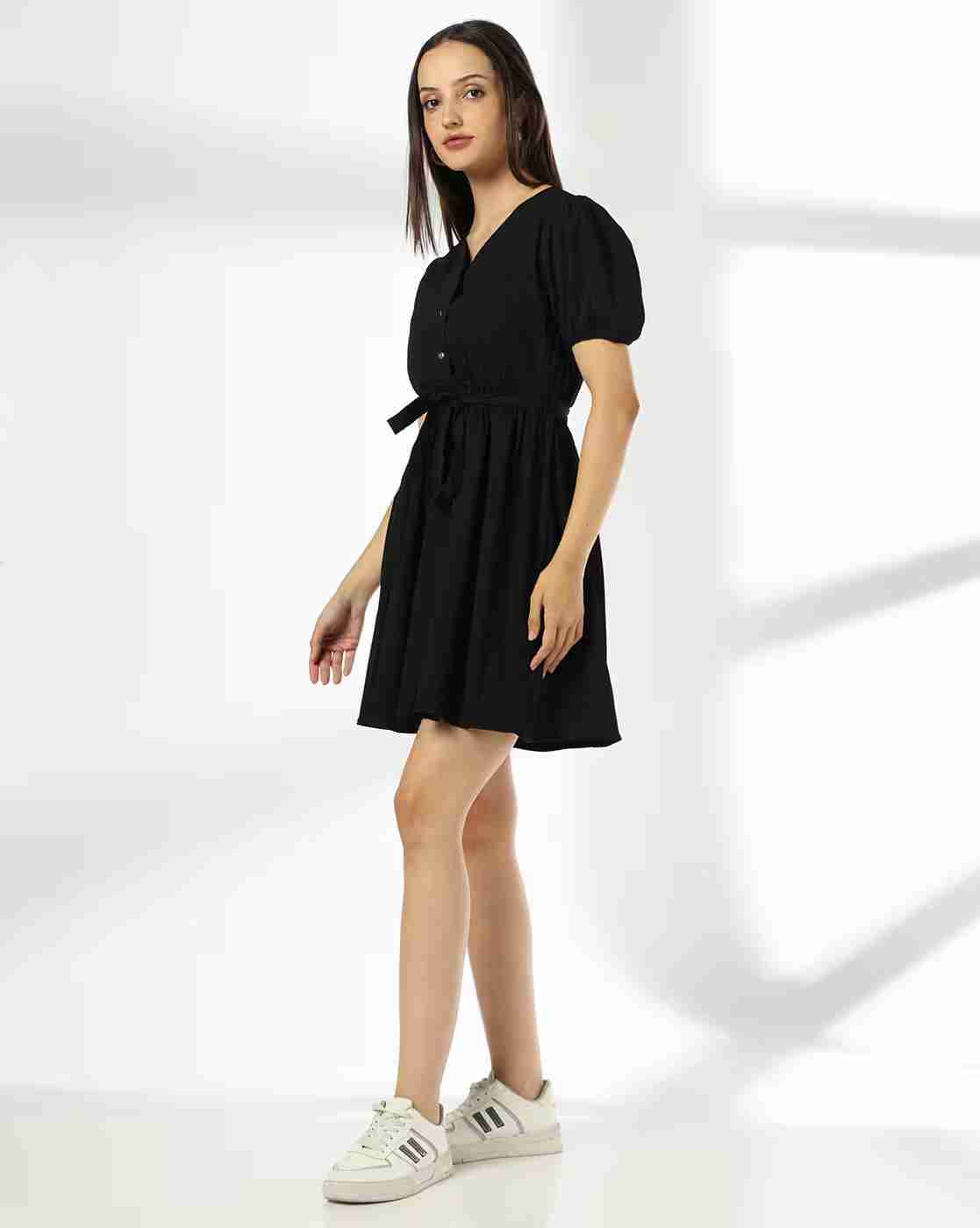 RIO | Women Striped V-Neck Fit & Flare Dress|1