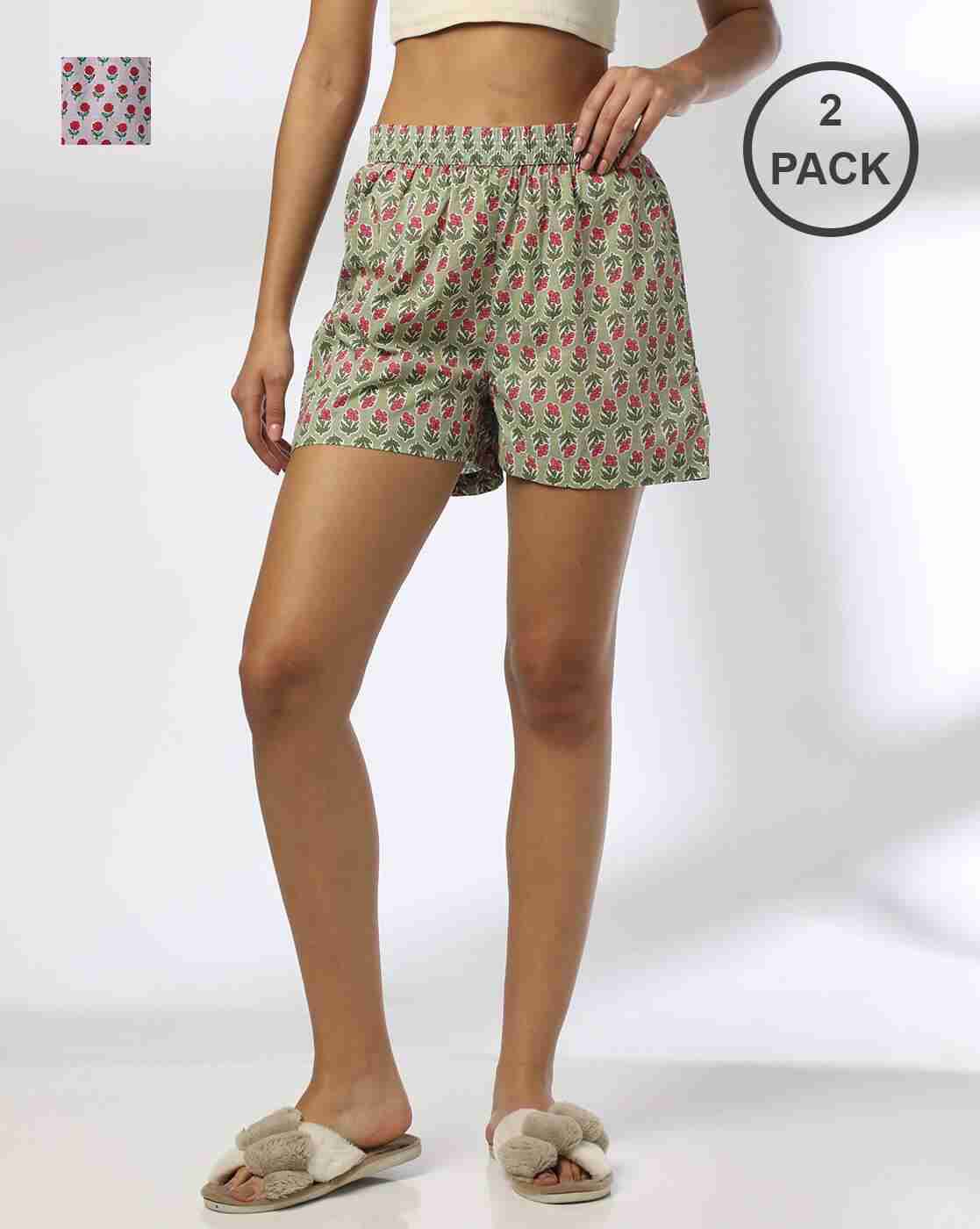 RIO | Women Pack of 2 Printed Regular Fit Shorts|0