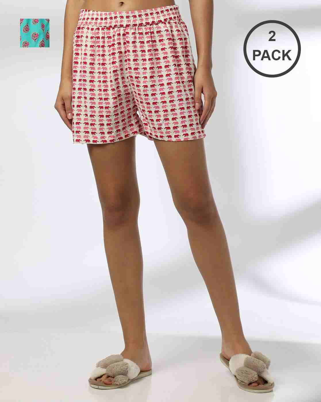 RIO | Women Pack of 2 Printed Regular Fit Shorts|0