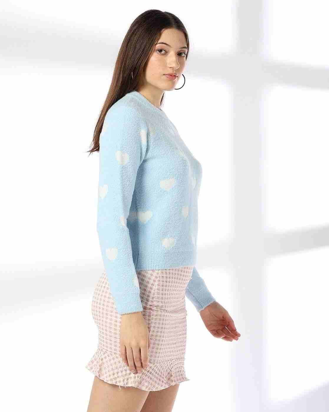 RIO | Women Heart Print Regular Fit Pullover|1