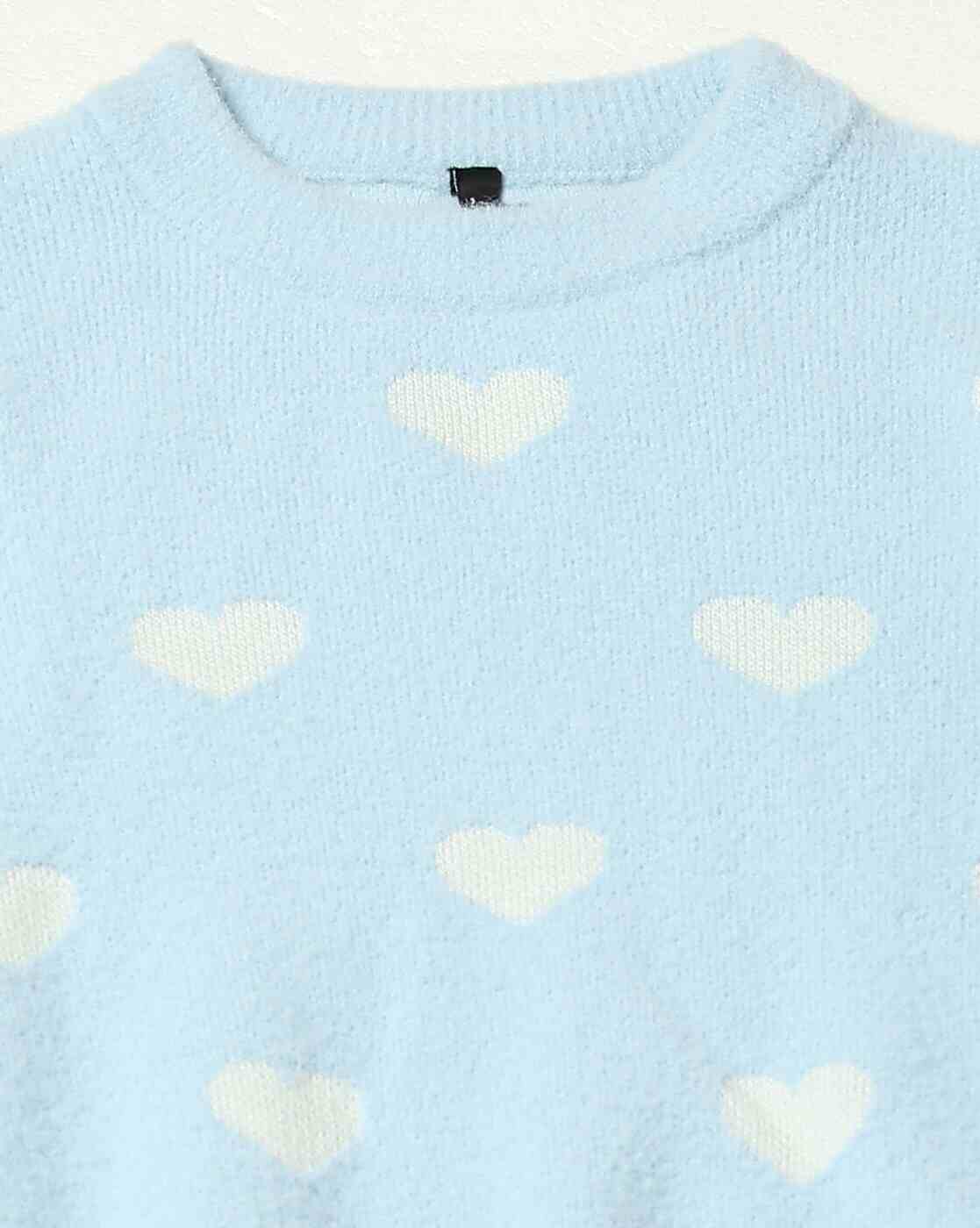 RIO | Women Heart Print Regular Fit Pullover|4