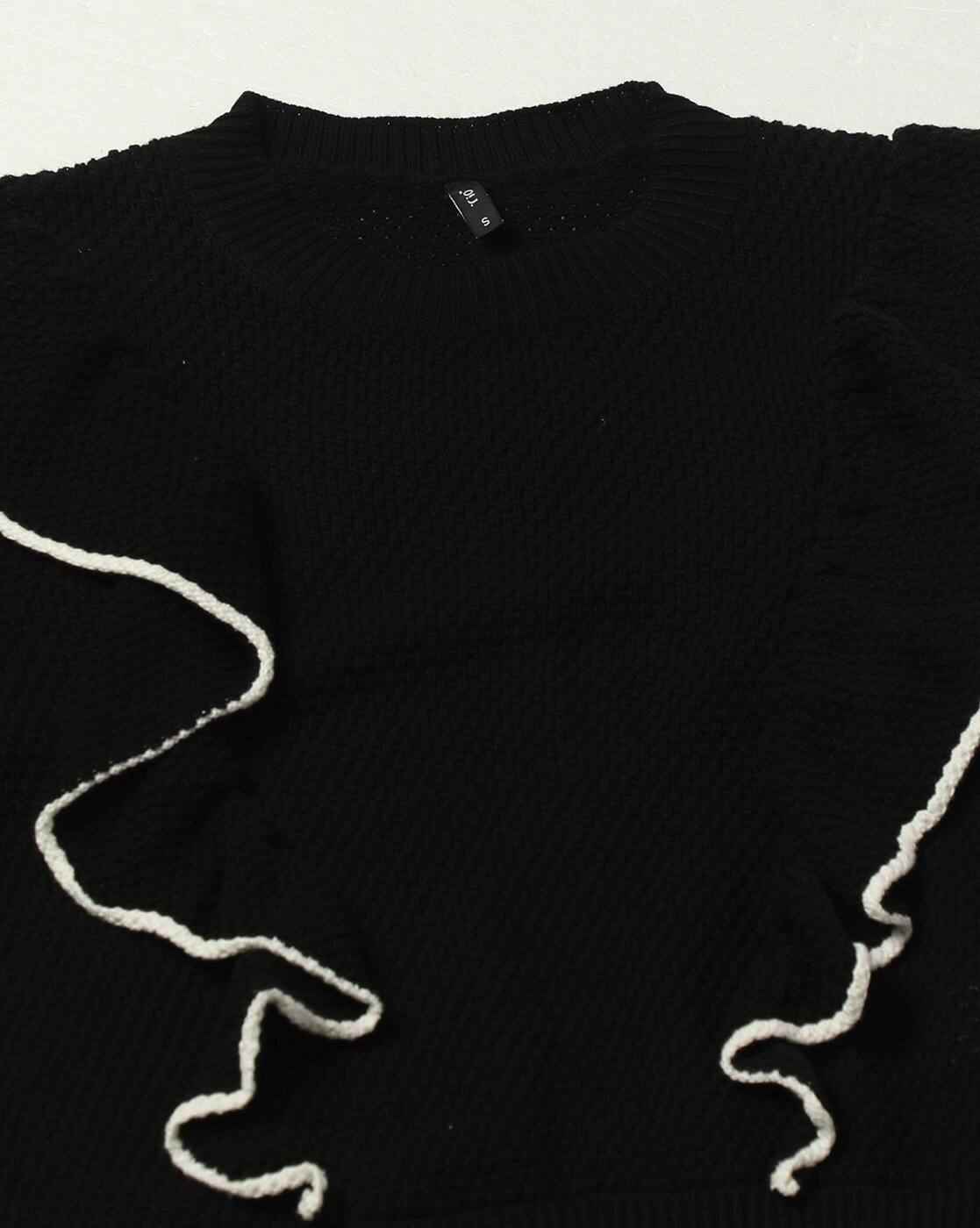 RIO | Women Patterned Regular Fit Sweater with Ruffles|4