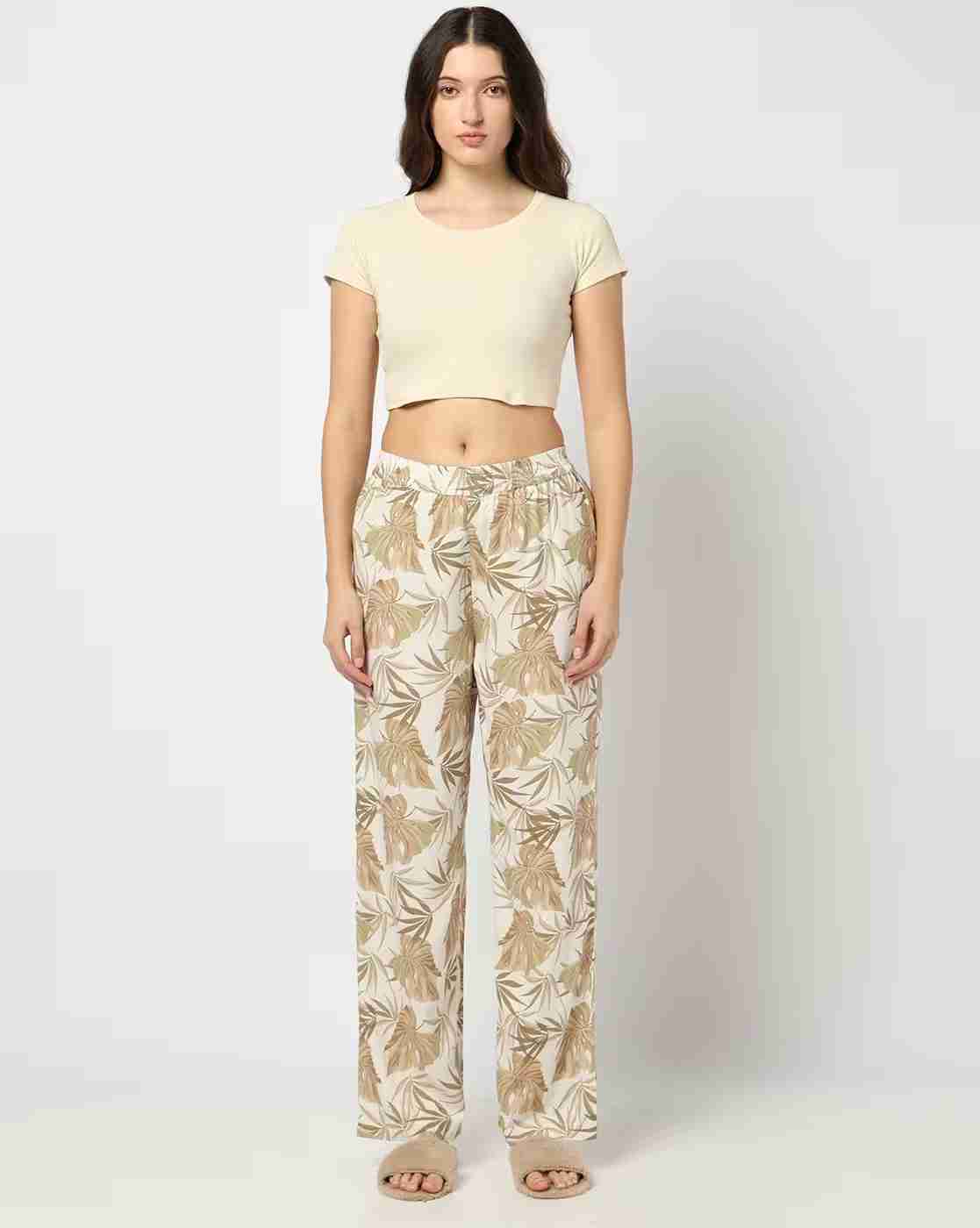RIO | Women Leaf Print Pyjamas with Insert Pockets|3