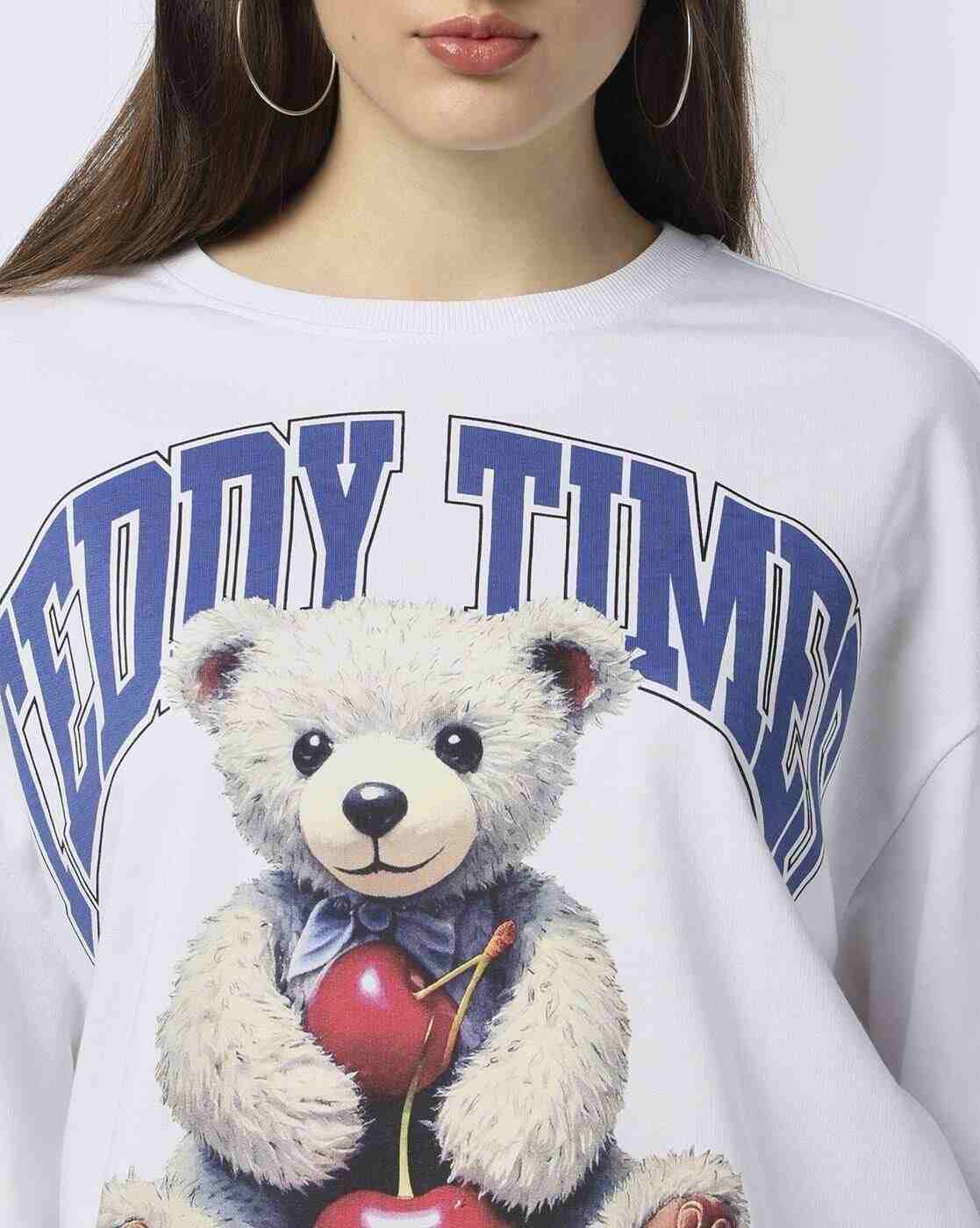 RIO | Women Teddy Time Print Regular Fit Sweatshirt|3