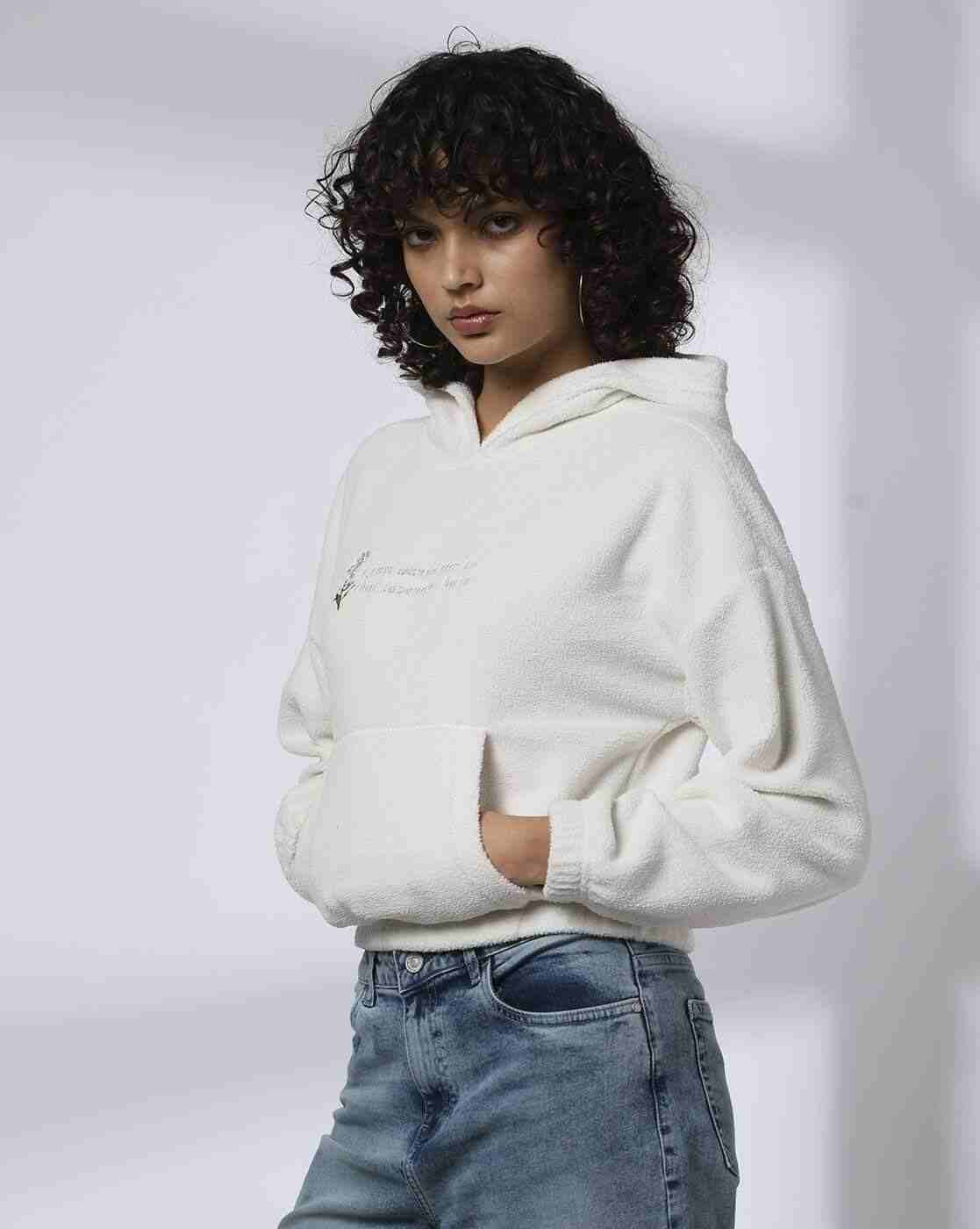 RIO | Women Embroidered Regular Fit Hoodie|1