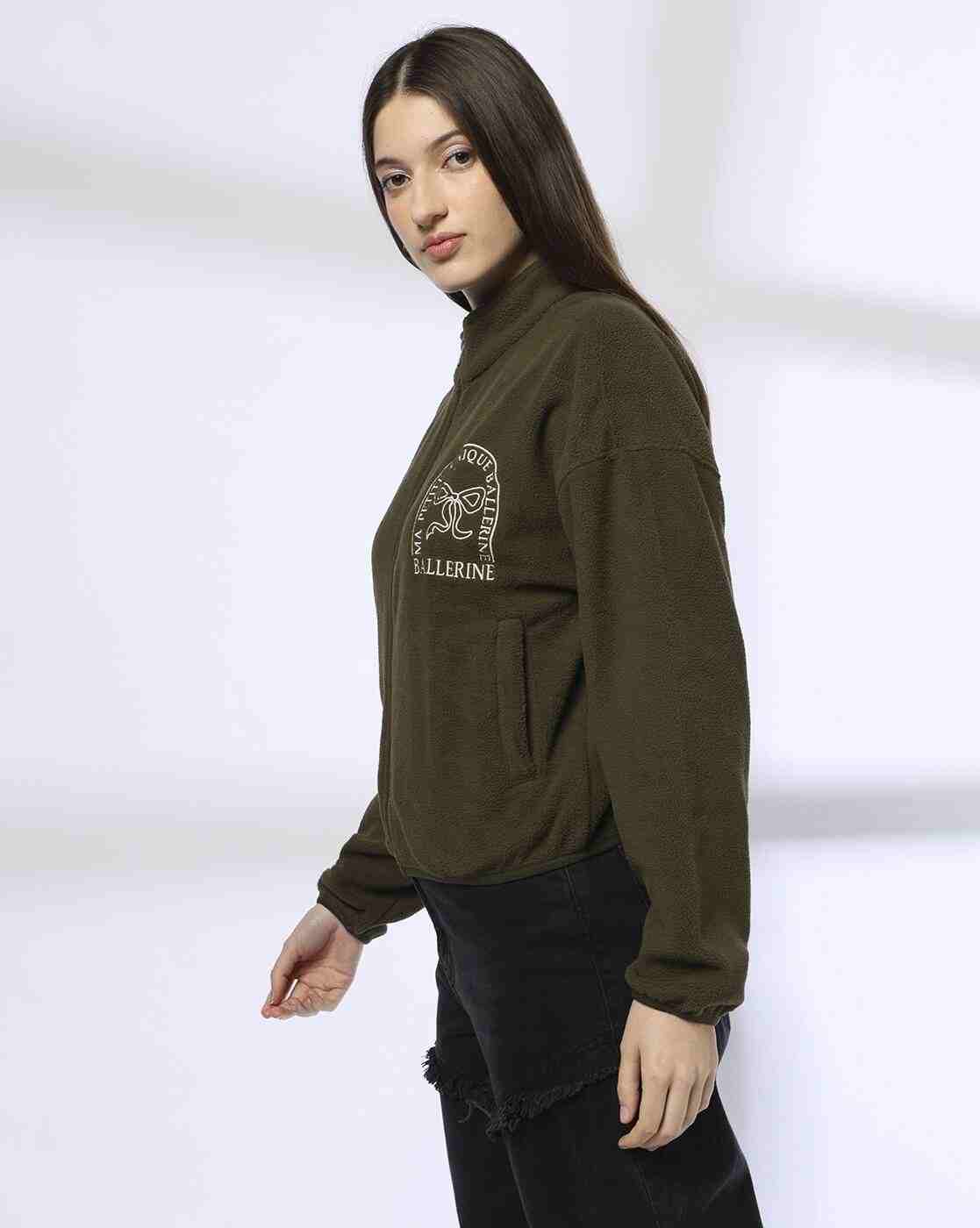 RIO | Women Ballerine Embroidered Polar Regular Fit Sweatshirt|1