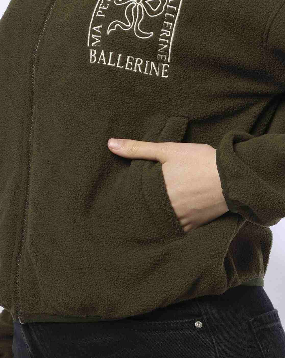 RIO | Women Ballerine Embroidered Polar Regular Fit Sweatshirt|5