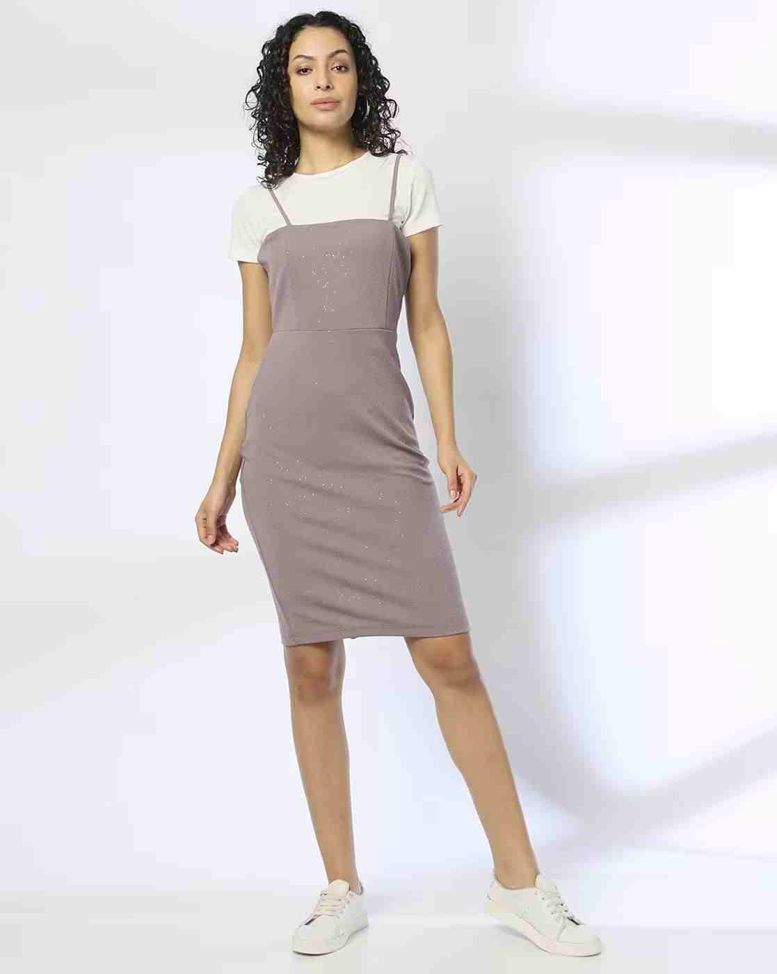Women Midi Bodycon Dress with T-Shirt