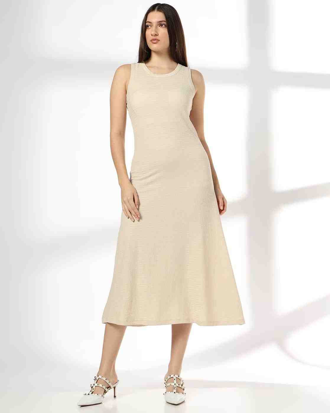 RIO | Women Patterned Round-Neck Bodycon Dress|0