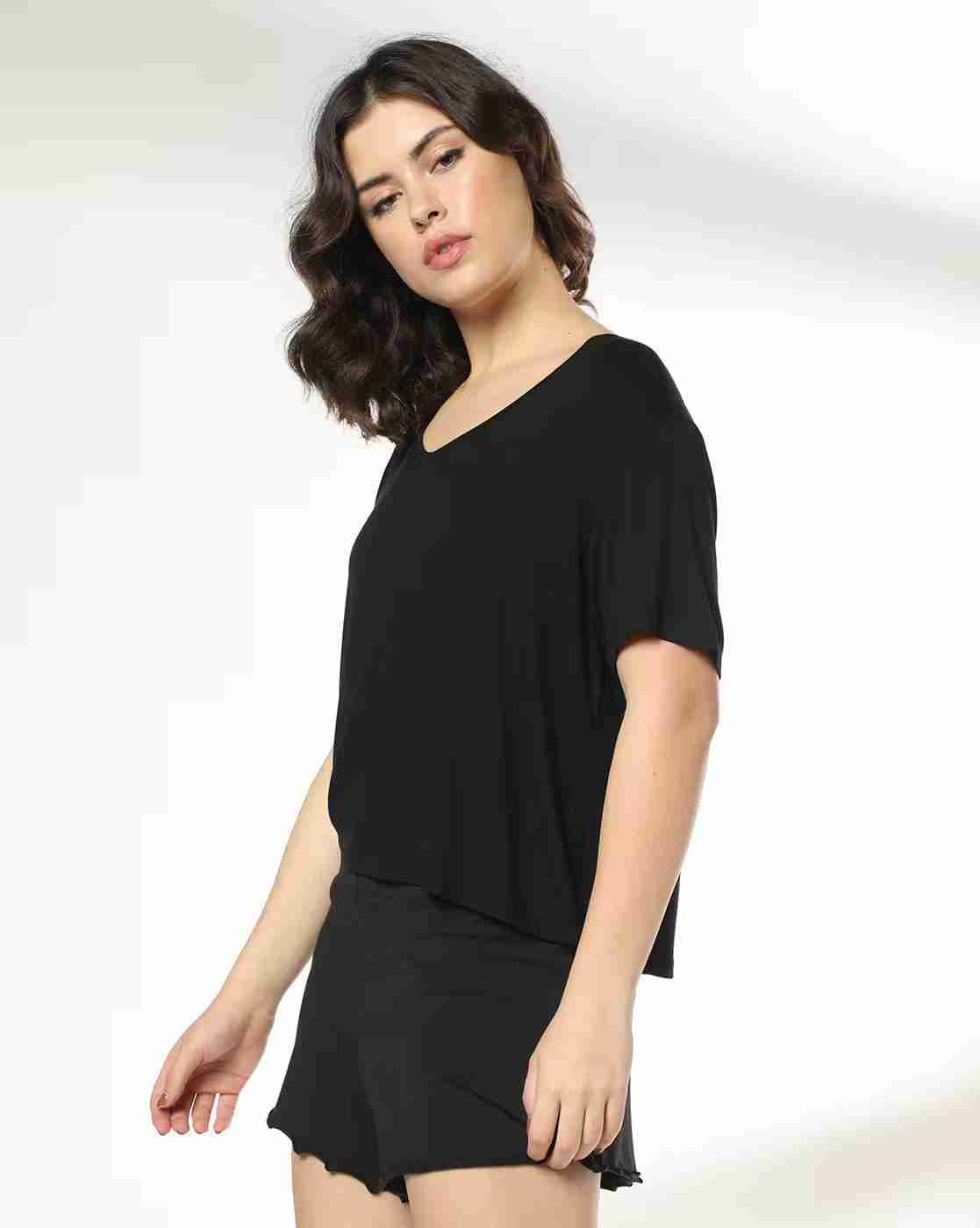 RIO | Women V-Neck Regular Fit T-Shirt|1