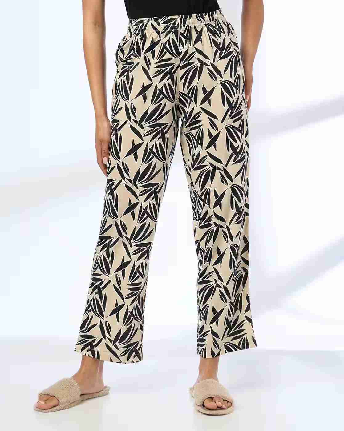 RIO | Women Leaf Print Regular Fit Pyjamas|0