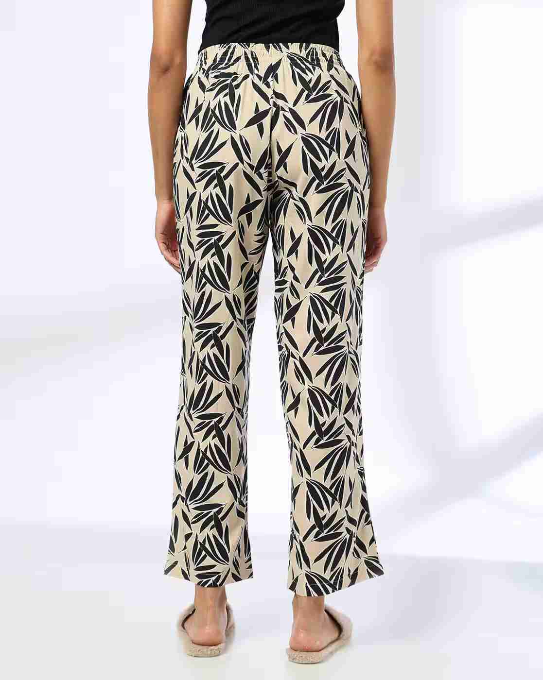 RIO | Women Leaf Print Regular Fit Pyjamas|2