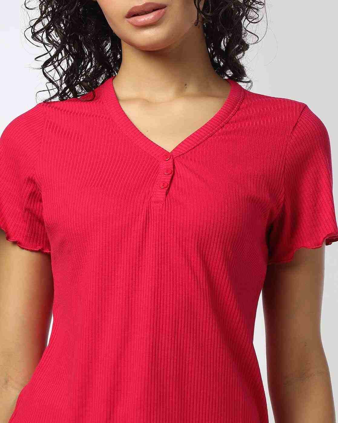 RIO | Women Ribbed V-Neck Top|4