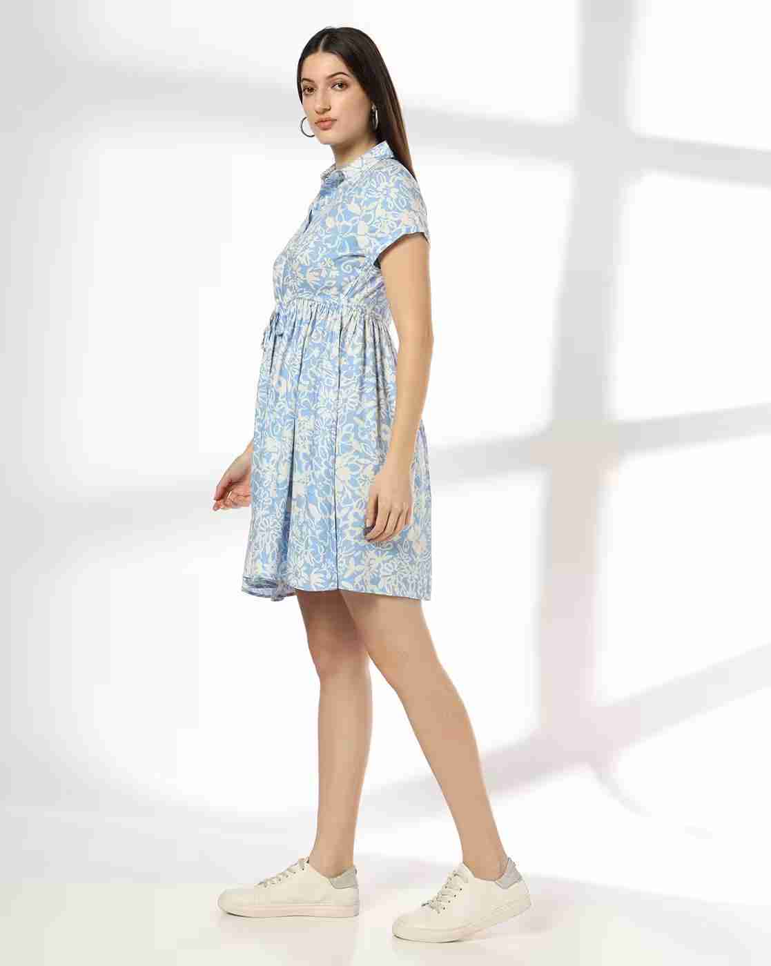 RIO | Women Floral Print Shirt Dress|1
