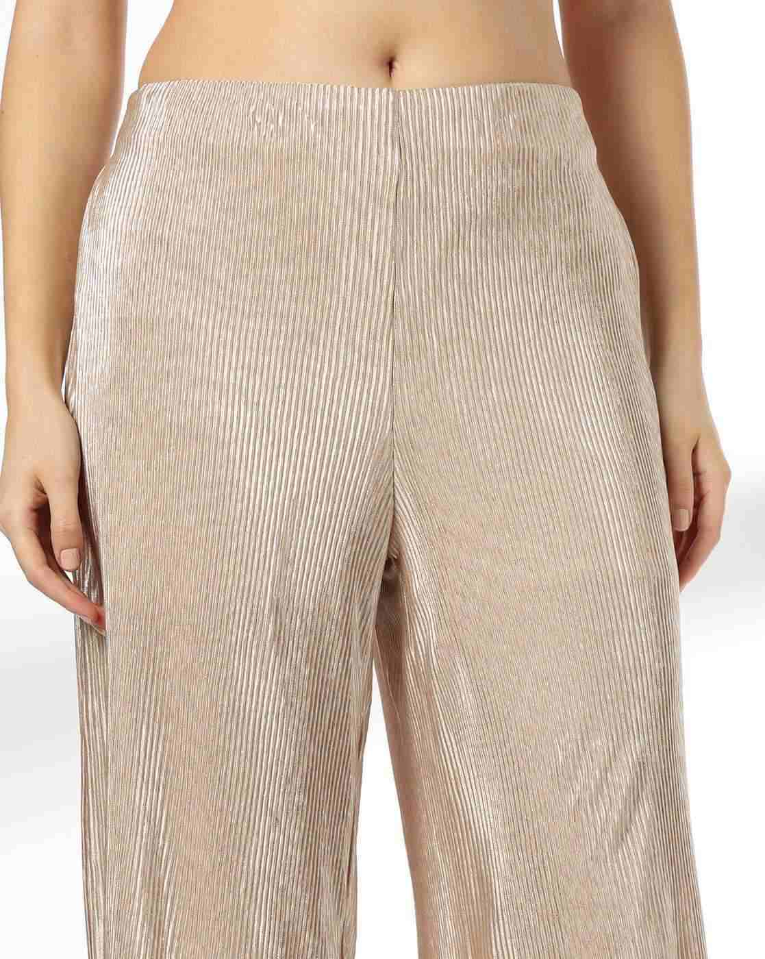 RIO | Women Ribbed Relaxed Fit Plisse Pants|3