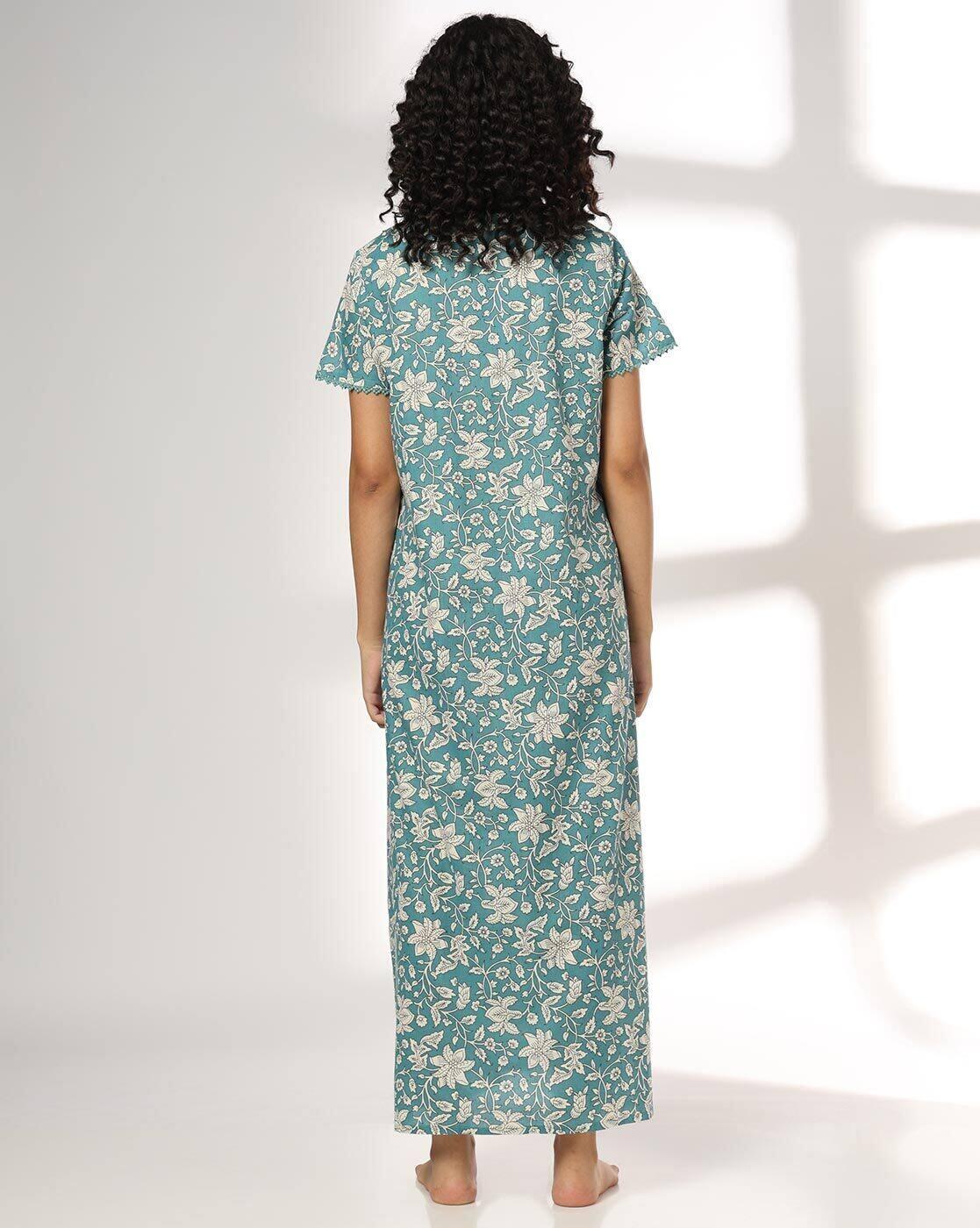 RIO | Women Floral Print Nightie|2