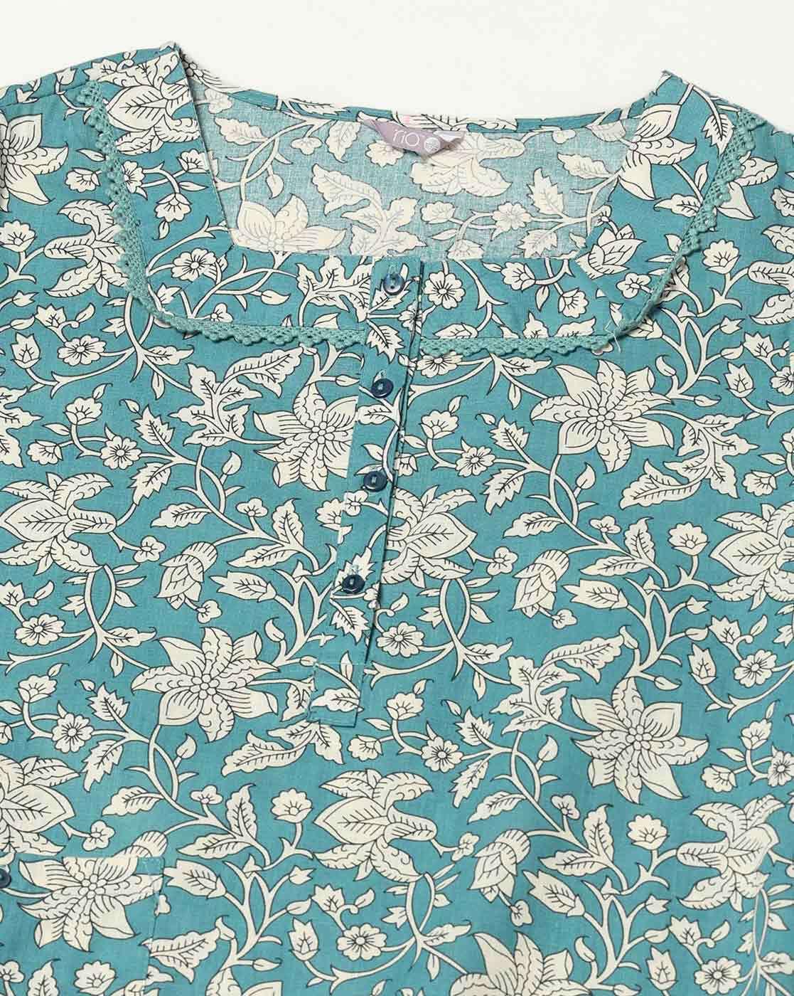 RIO | Women Floral Print Nightie|5