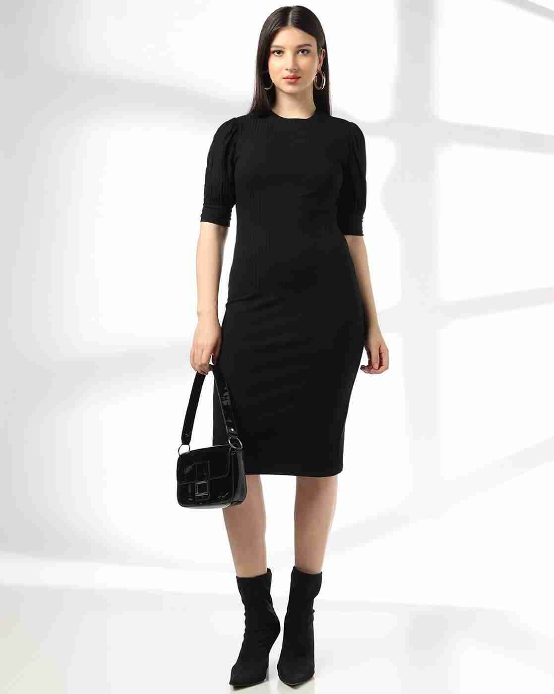 RIO | Women Ribbed Bodycon Dress|0