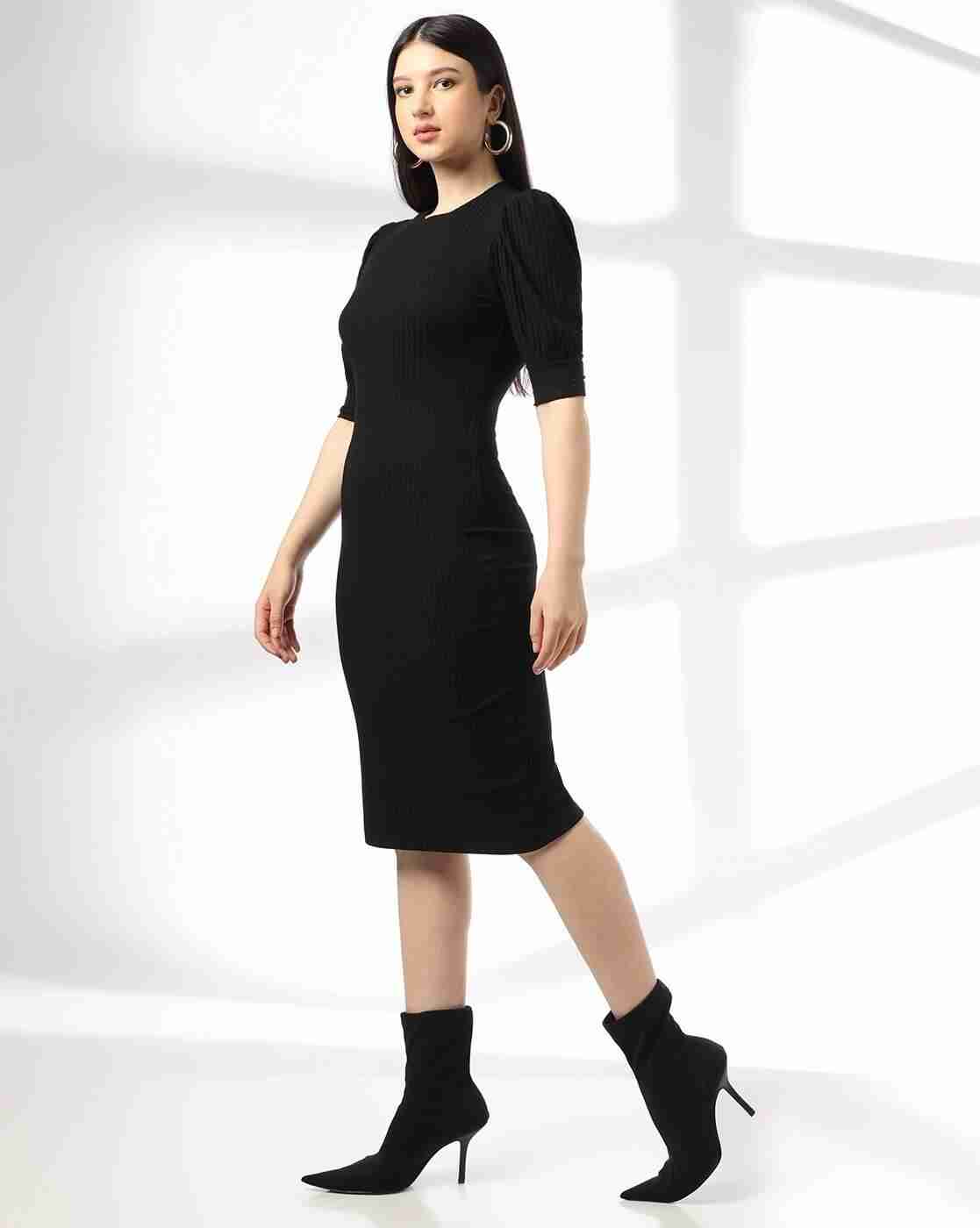 RIO | Women Ribbed Bodycon Dress|1