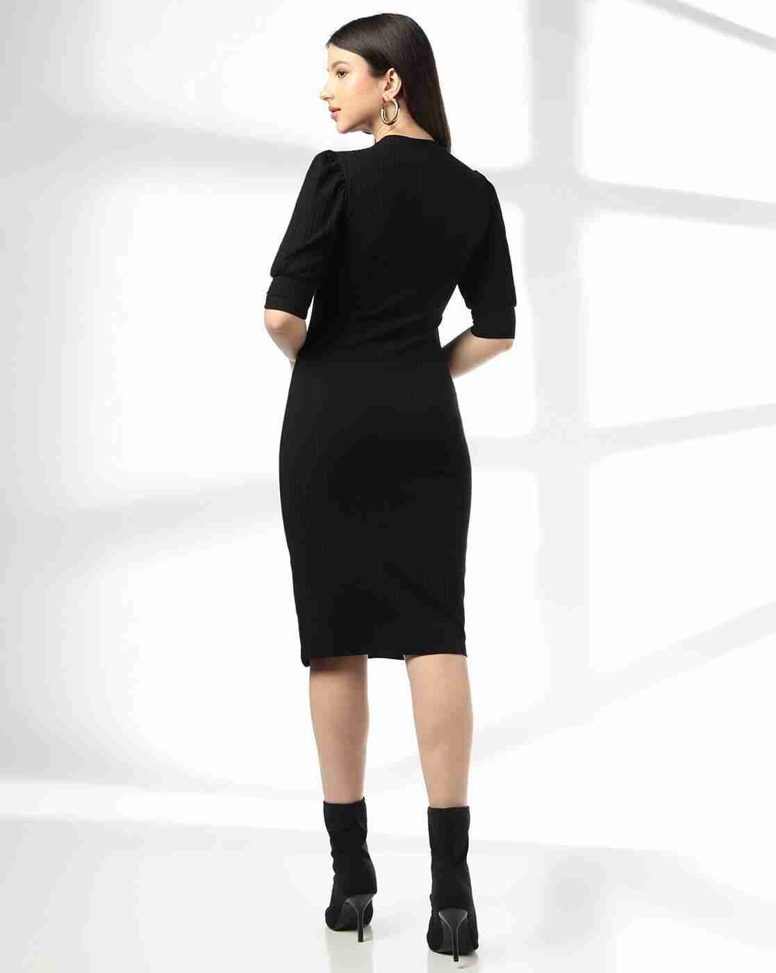 RIO | Women Ribbed Bodycon Dress|2