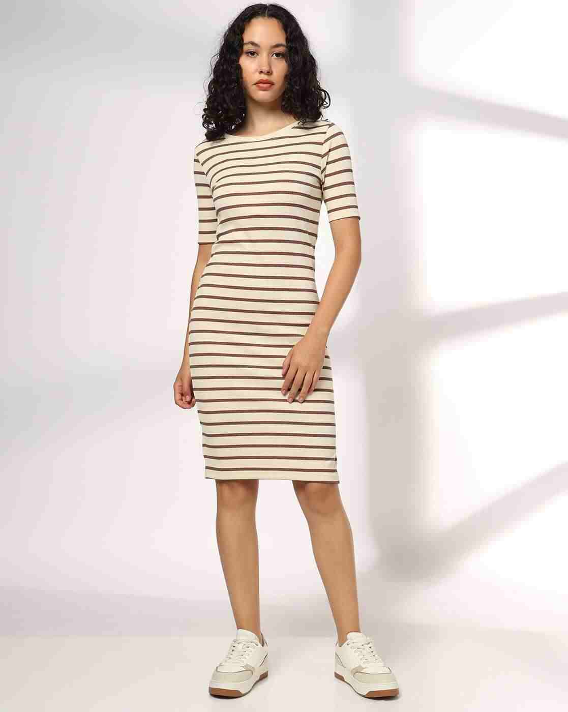 RIO | Women Striped Bodycon Dress|0