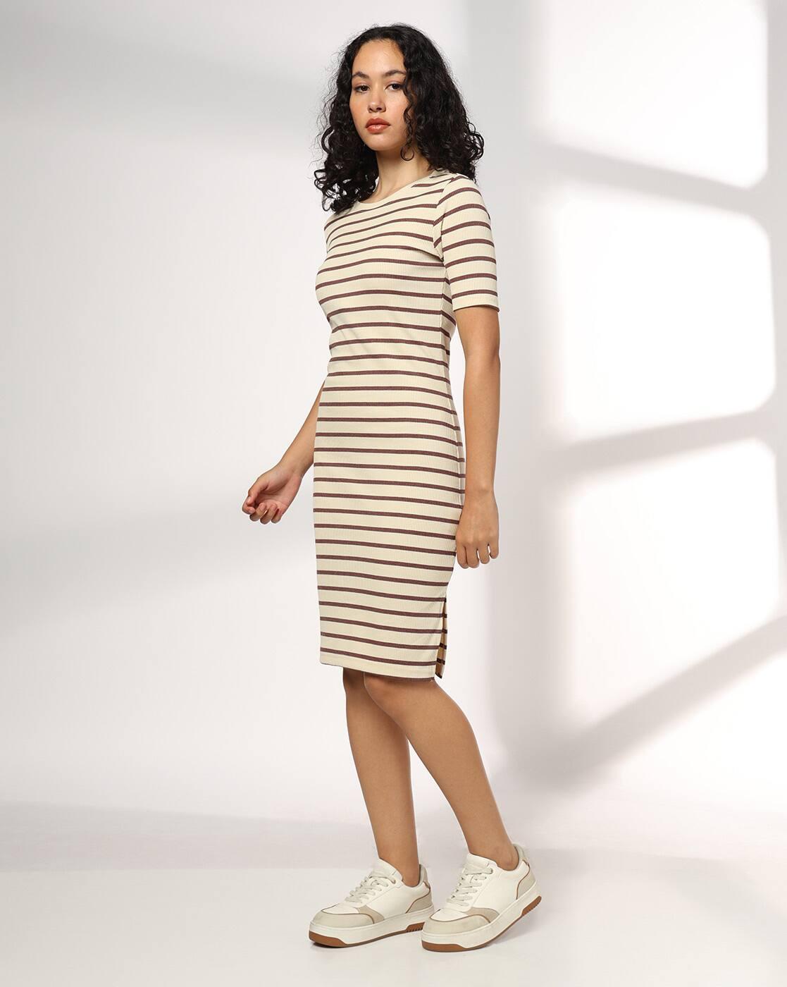 RIO | Women Striped Bodycon Dress|1