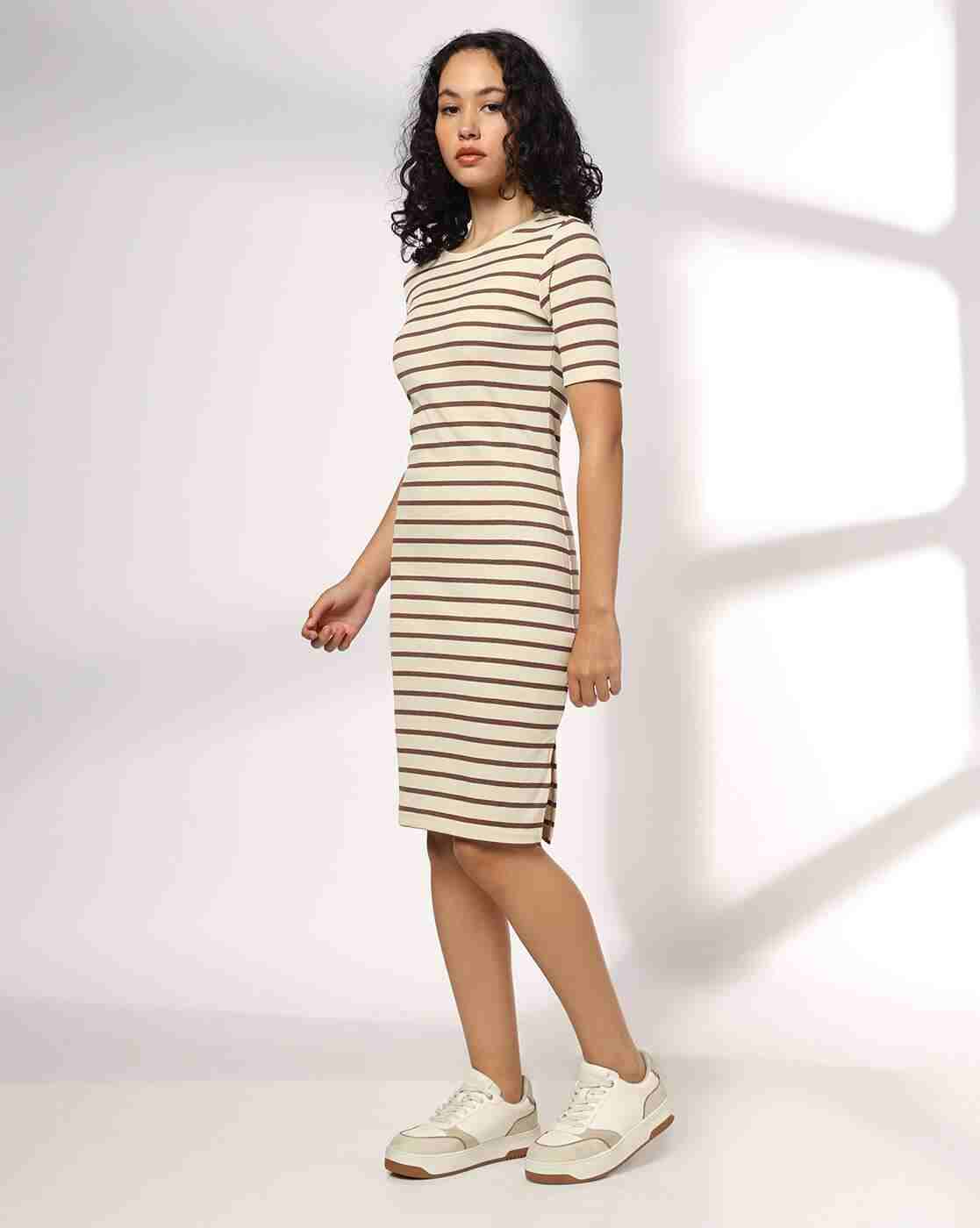 RIO | Women Striped Bodycon Dress|1