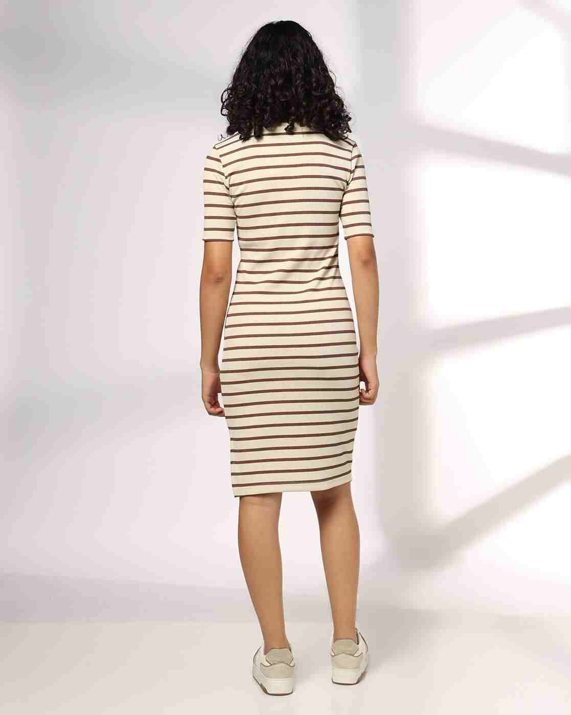 RIO | Women Striped Bodycon Dress|2