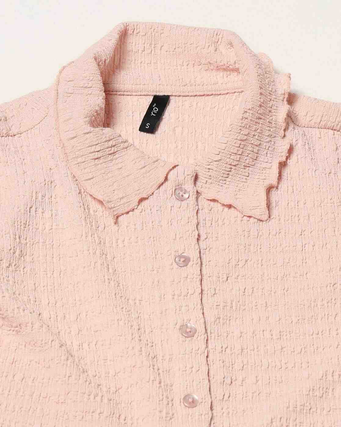 RIO | Women Patterned Slim Fit Crop Shirt|5