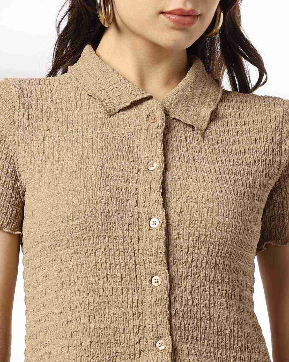 RIO | Women Slim Fit Crop Shirt|3