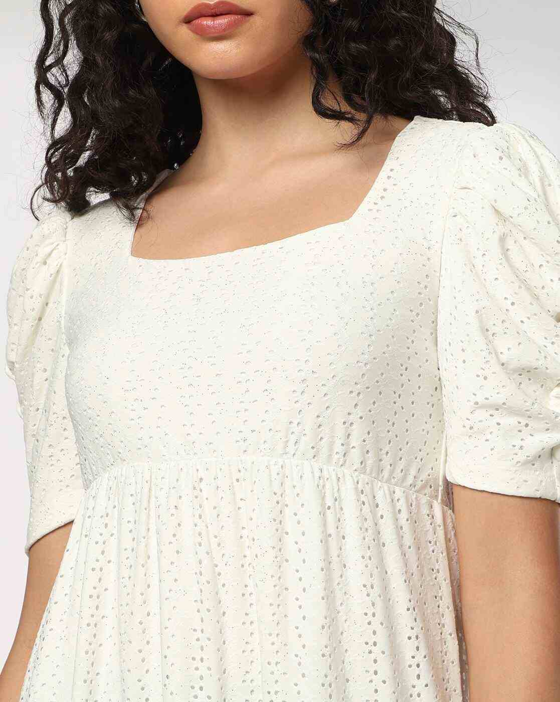 RIO | Women Schiffli Embroidered Tiered Dress|3