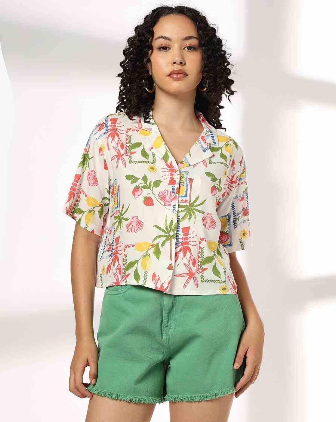 Women Printed Boxy Fit Shirt