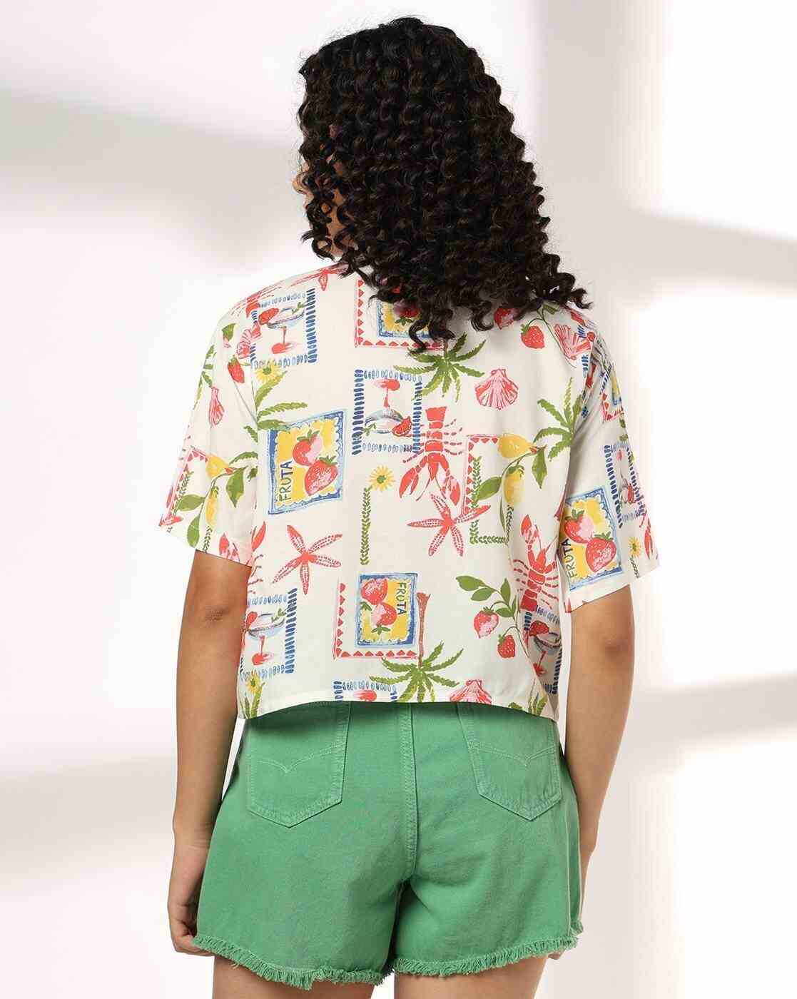 RIO | Women Printed Boxy Fit Shirt|2